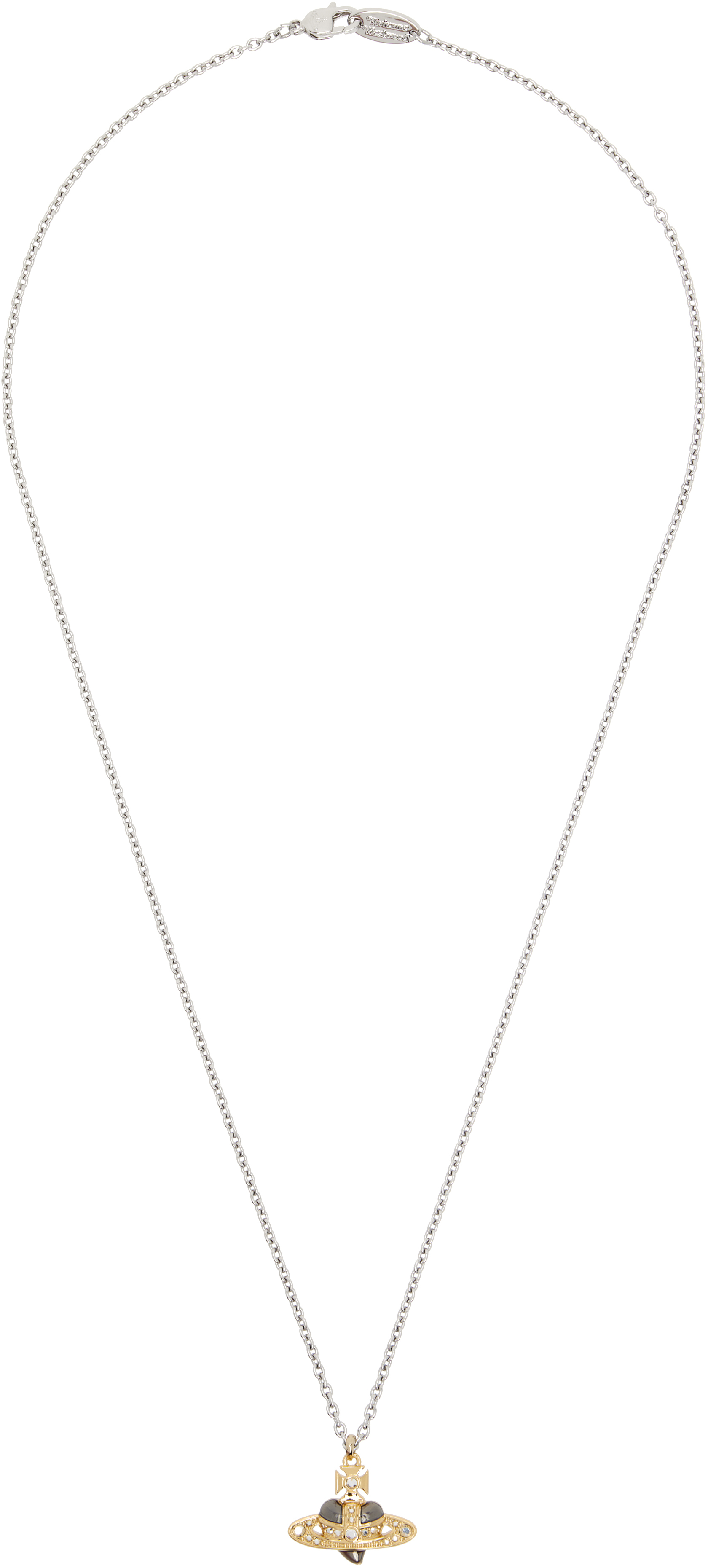 Vivienne Westwood: Diamante Heart Pendant Necklace | SSENSE UK Vivienne Westwood: Diamante Heart Pendant Necklace | SSENSE UK