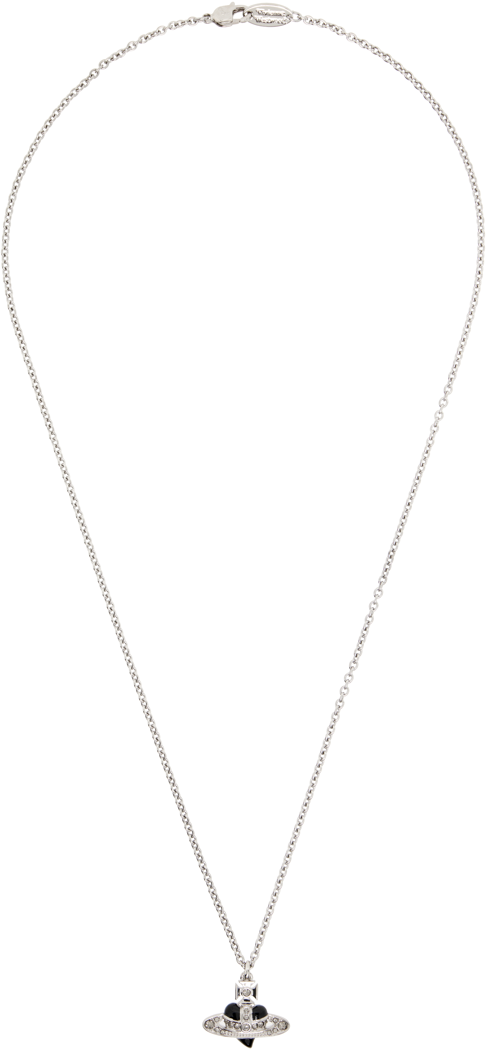 Vivienne Westwood: Diamante Heart Pendant Necklace | SSENSE