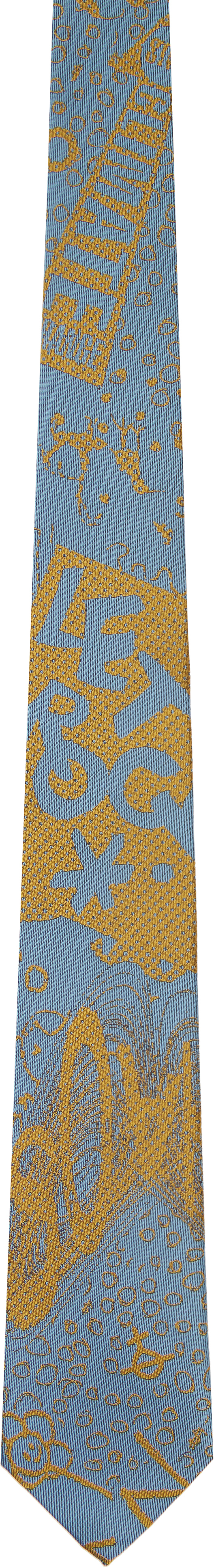 Blue 7cm 'Rock' Tie by Vivienne Westwood on Sale