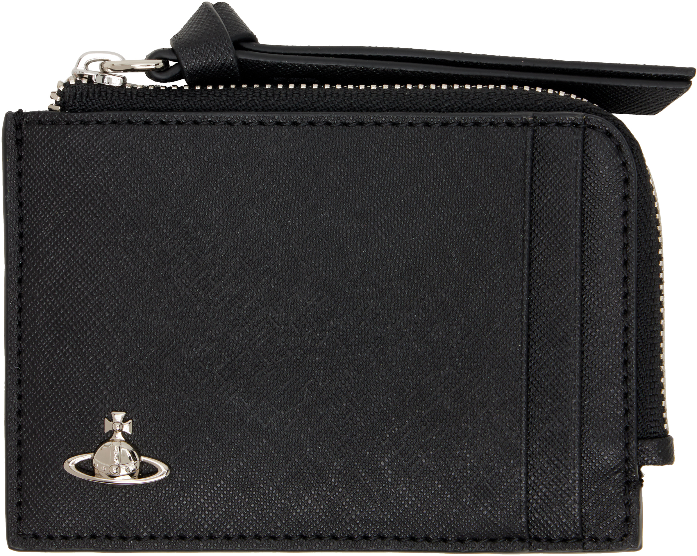 Vivienne Westwood: Black Zip Card Holder | SSENSE