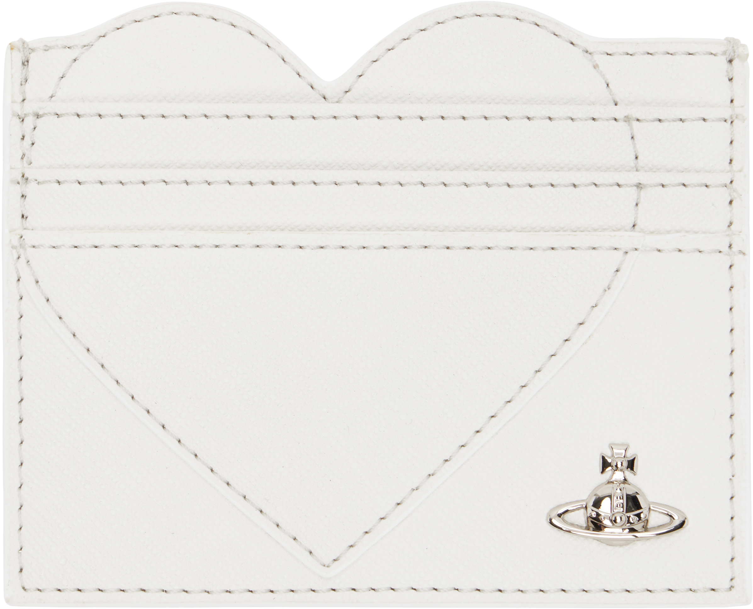 Vivienne Westwood: Off-White Heart Card Holder | SSENSE