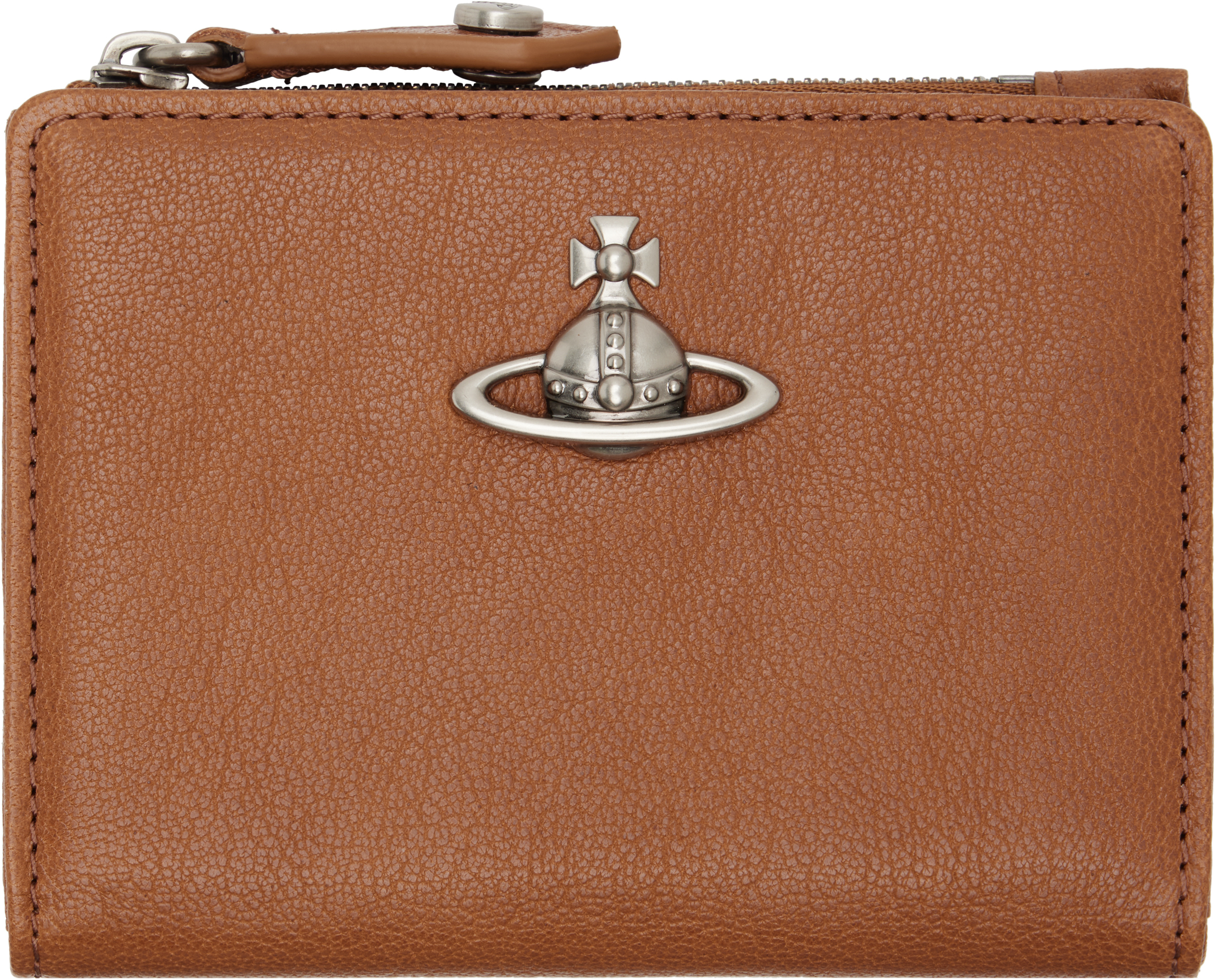 Brown Slim Flap Card Holder