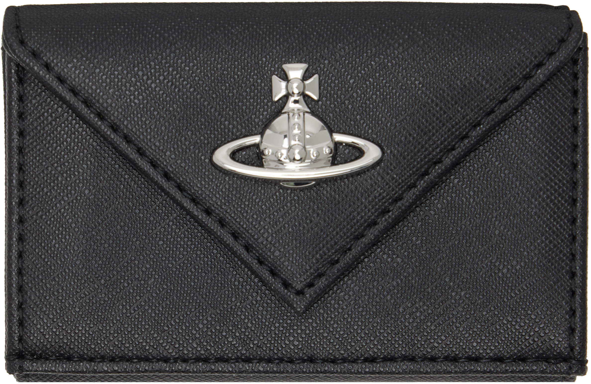 Black Envelope Billfold Wallet by Vivienne Westwood on Sale