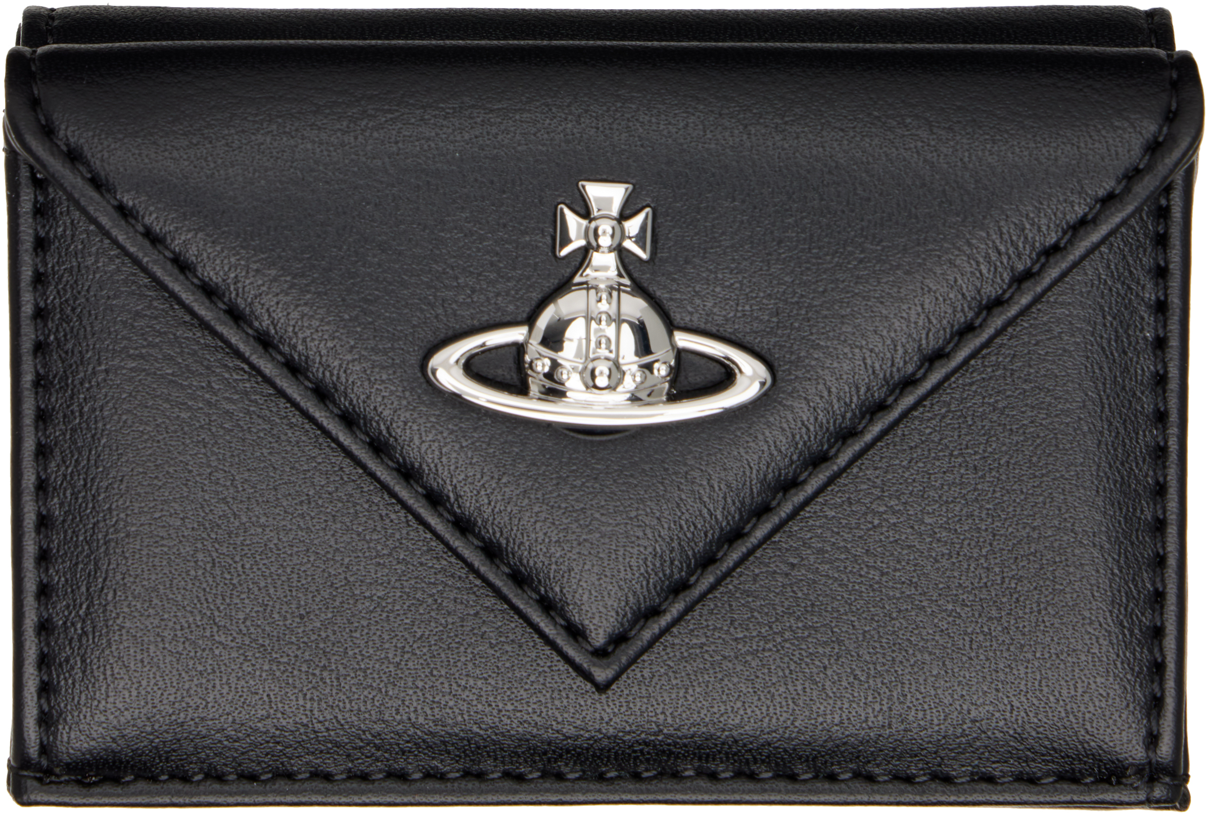 Vivienne Westwood: Black Envelope Billfold Wallet | SSENSE