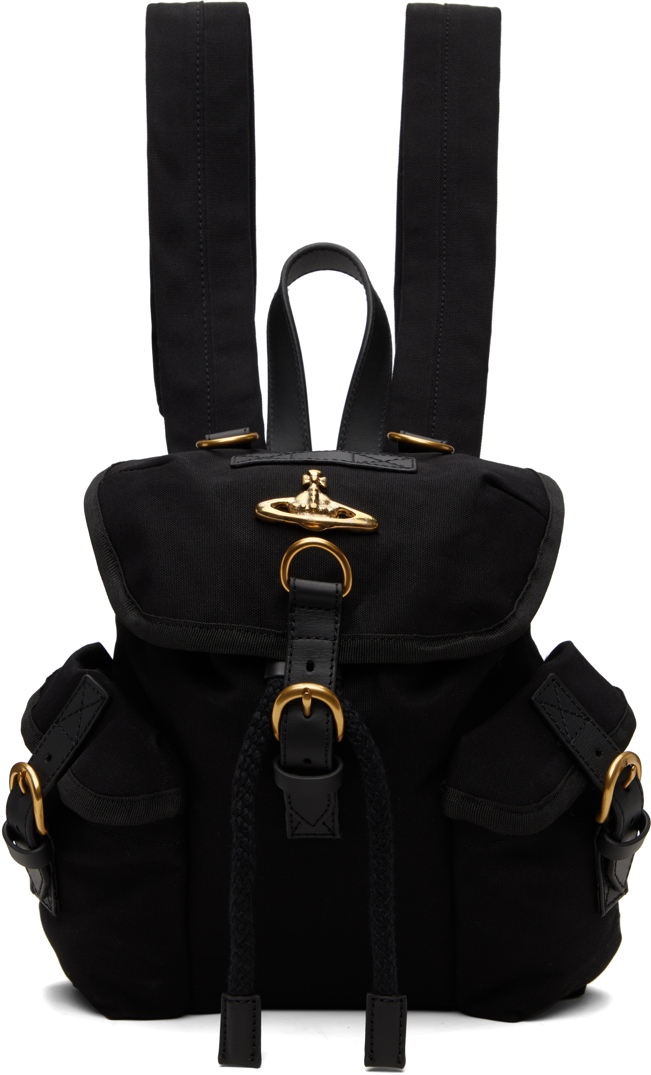 Vivienne Westwood 黒リュック Vivienne Westwood: Black Highland Small Backpack | SSENSE