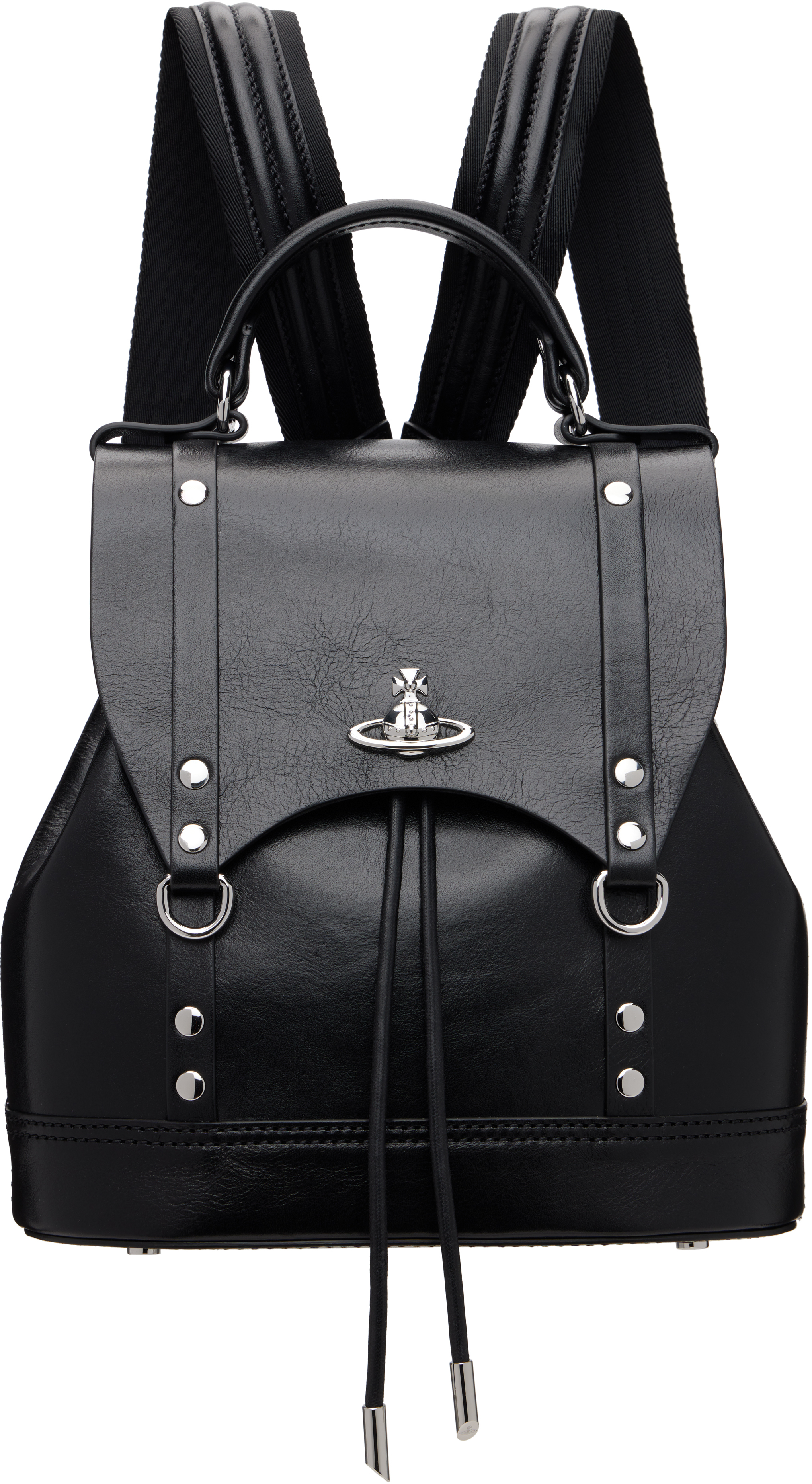 お値下げします！Vivienne Westwood ブラックレザーミニリュック Vivienne Westwood: Black Max Small Backpack | SSENSE