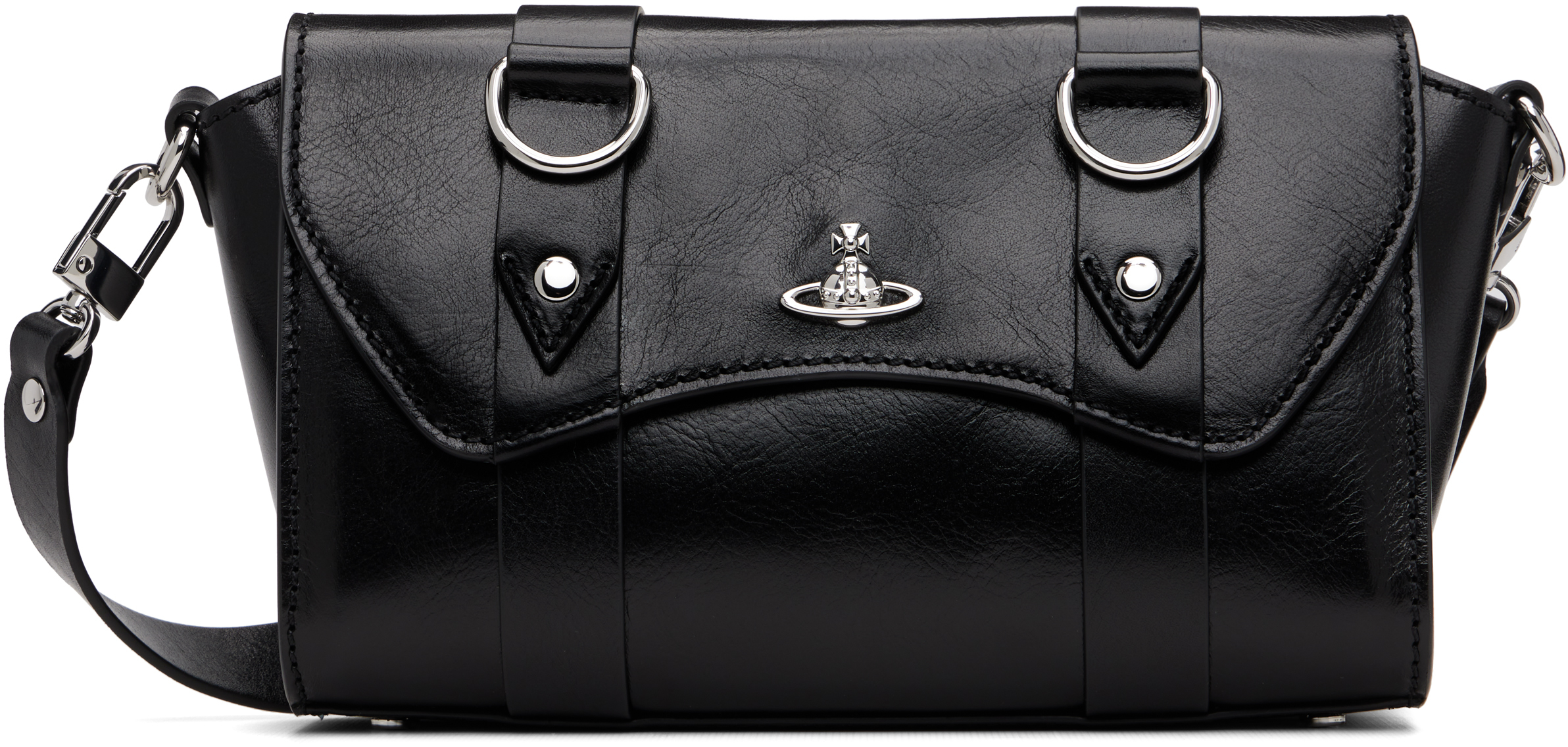 Vivienne Westwood: Black Kimmy Crossbody Bag | SSENSE
