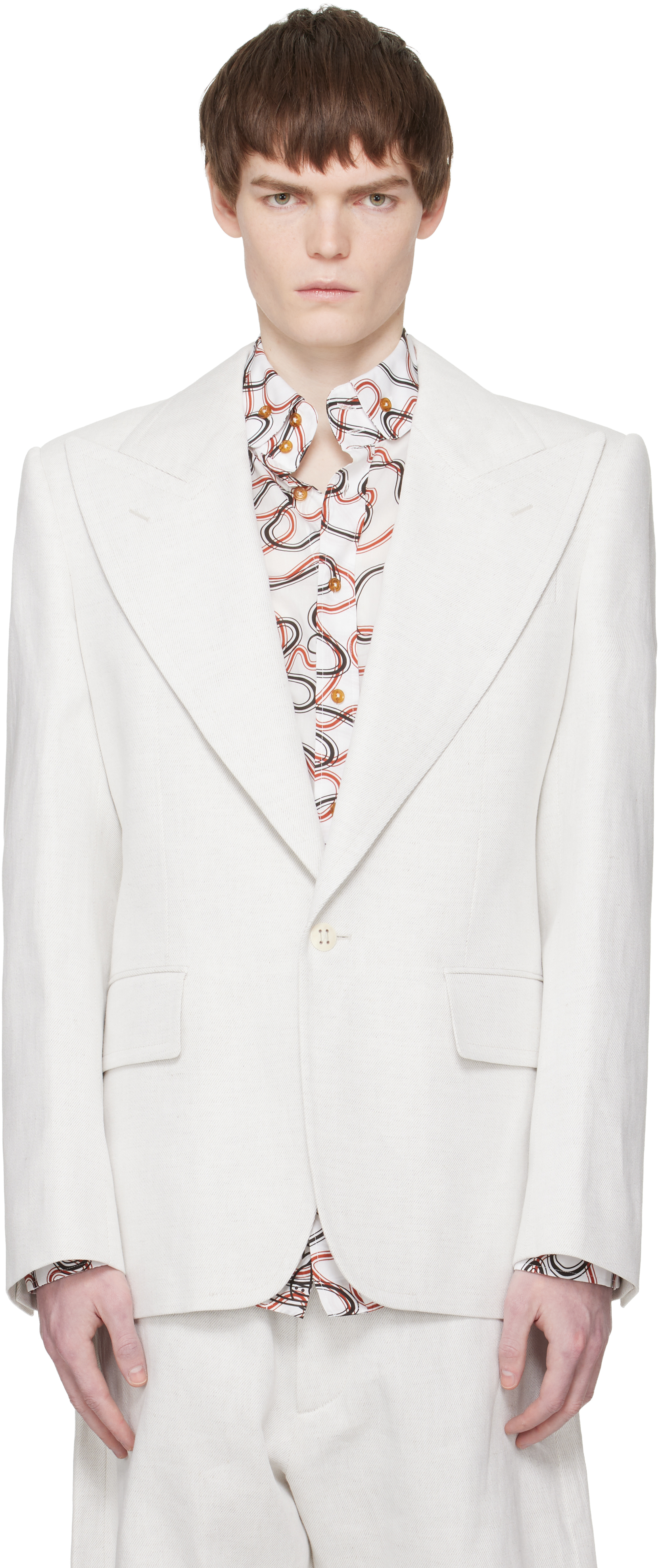 Vivienne Westwood: オフホワイト SB Humphrey テーラードジャケット