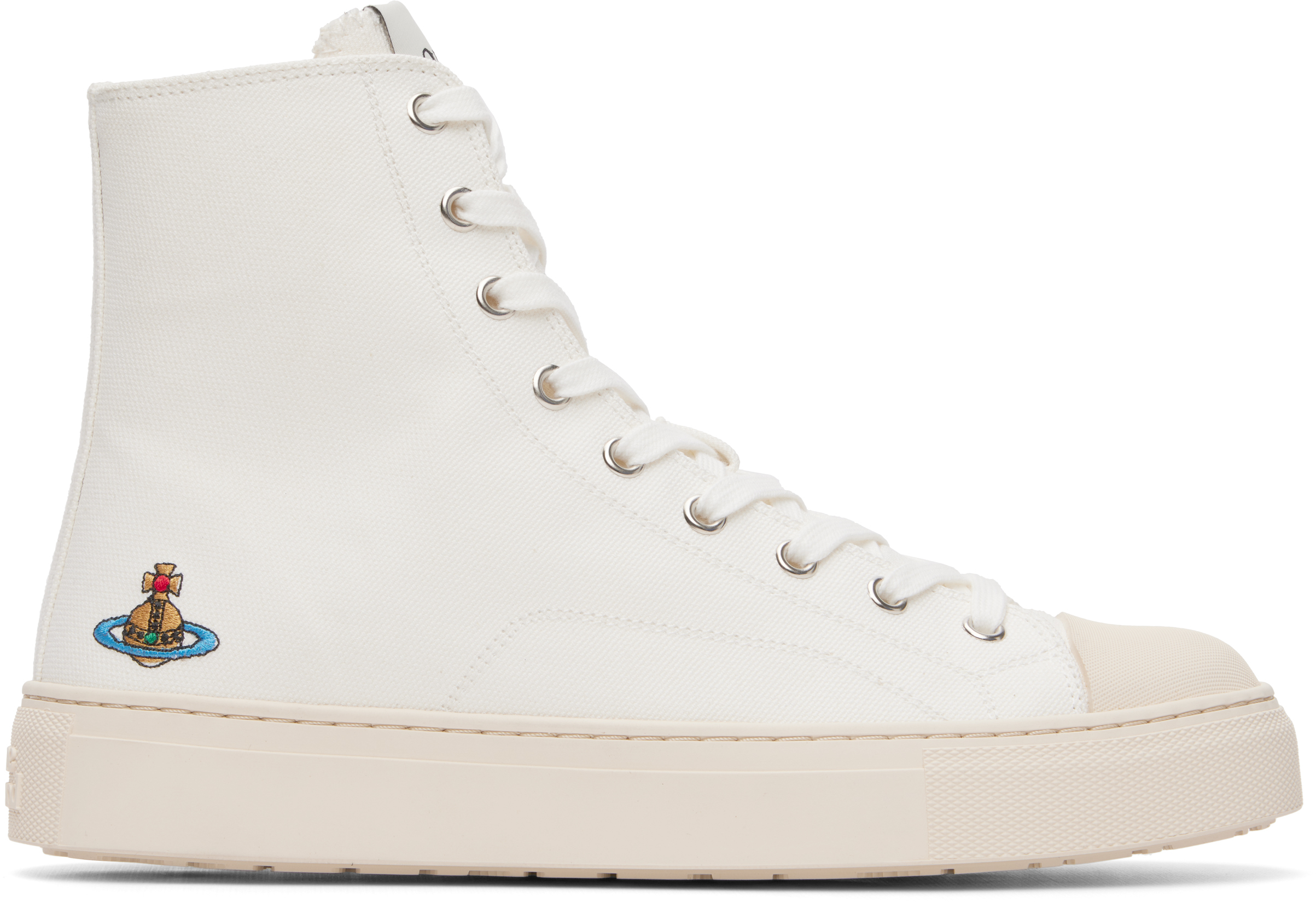 Vivienne Westwood: White High Top Plimsoll Sneakers | SSENSE