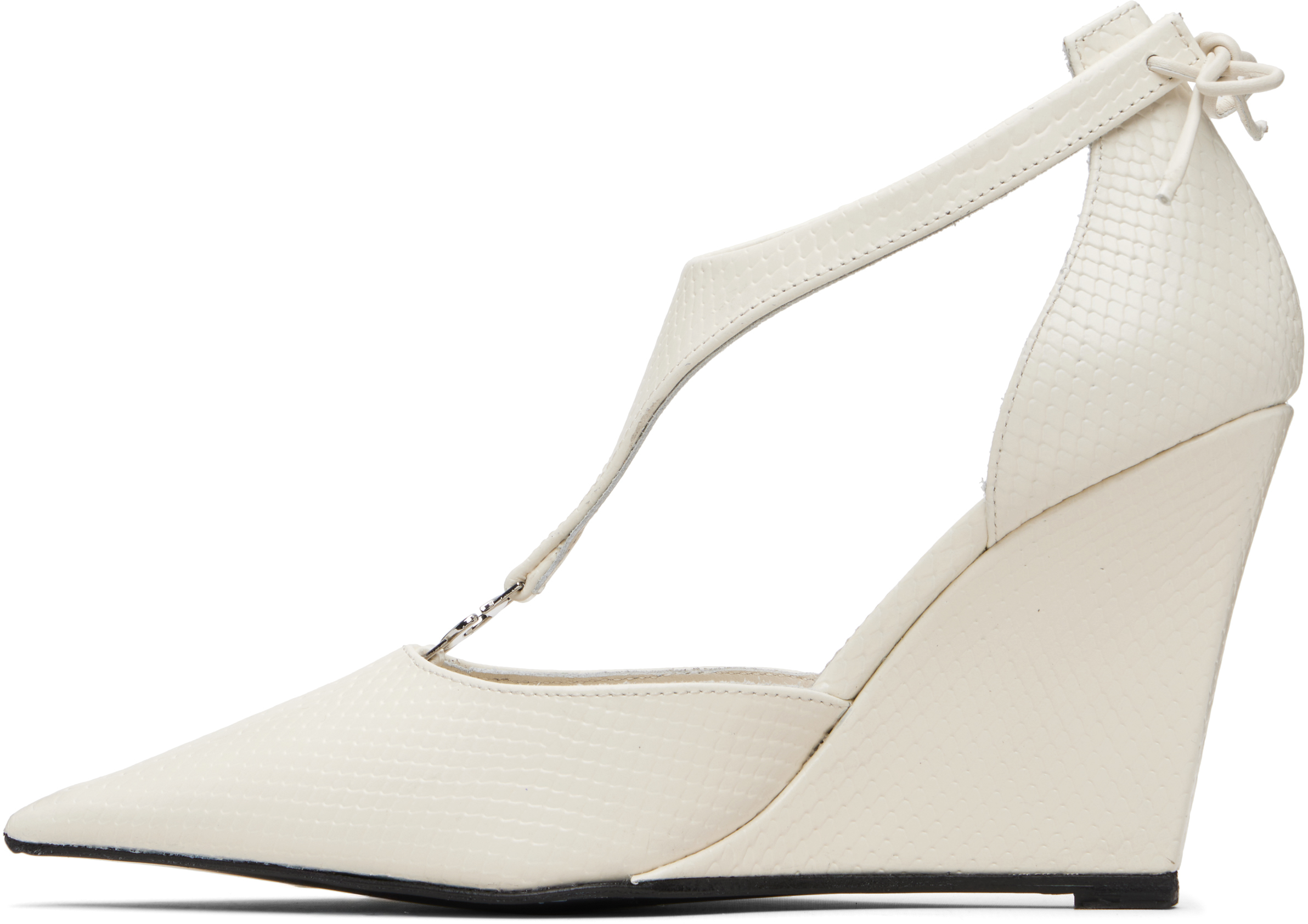 Coperni White Wedge Stiletto Heels In White