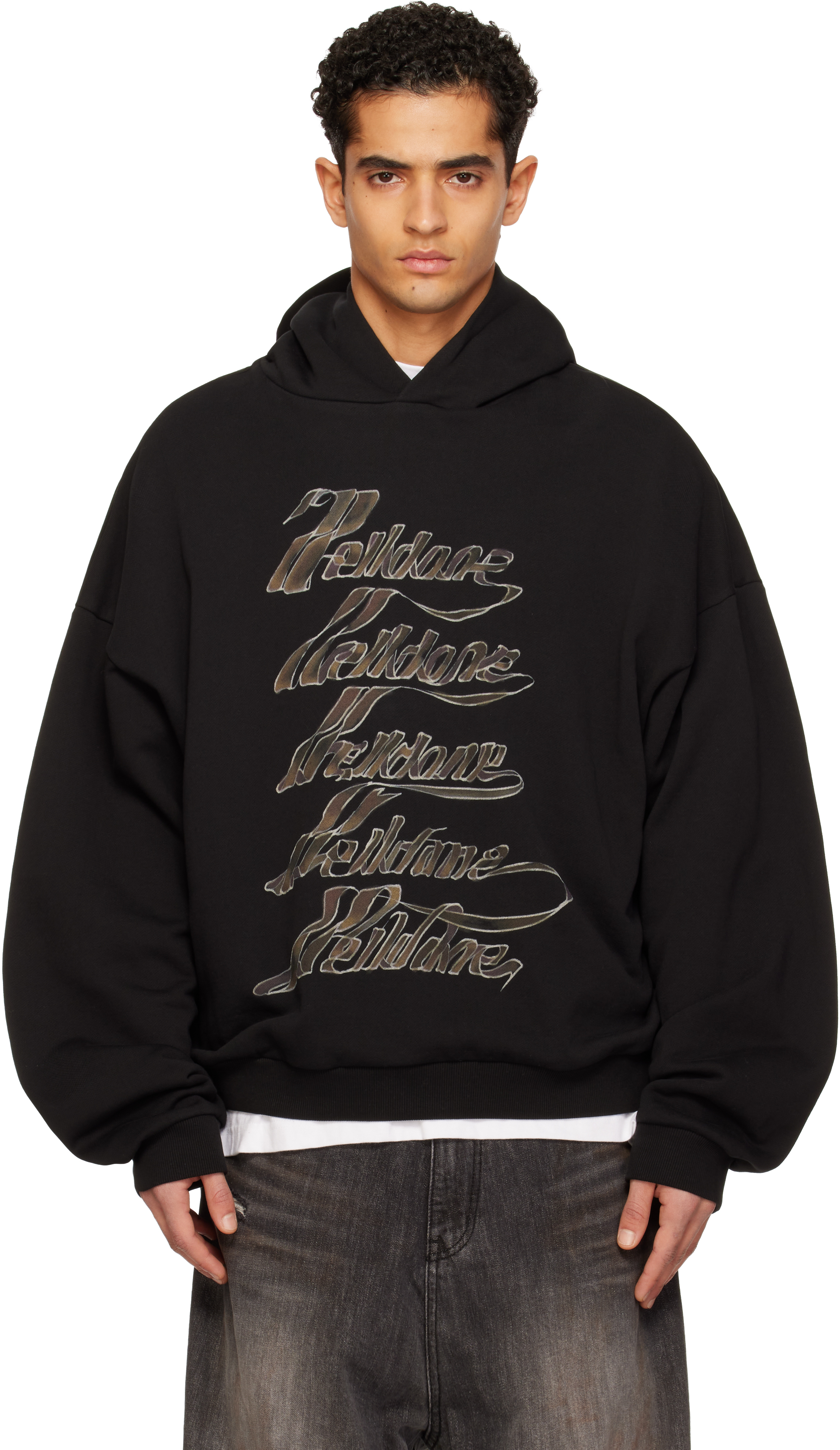 Black Se11done Multi-Logo Hoodie by We11done on Sale