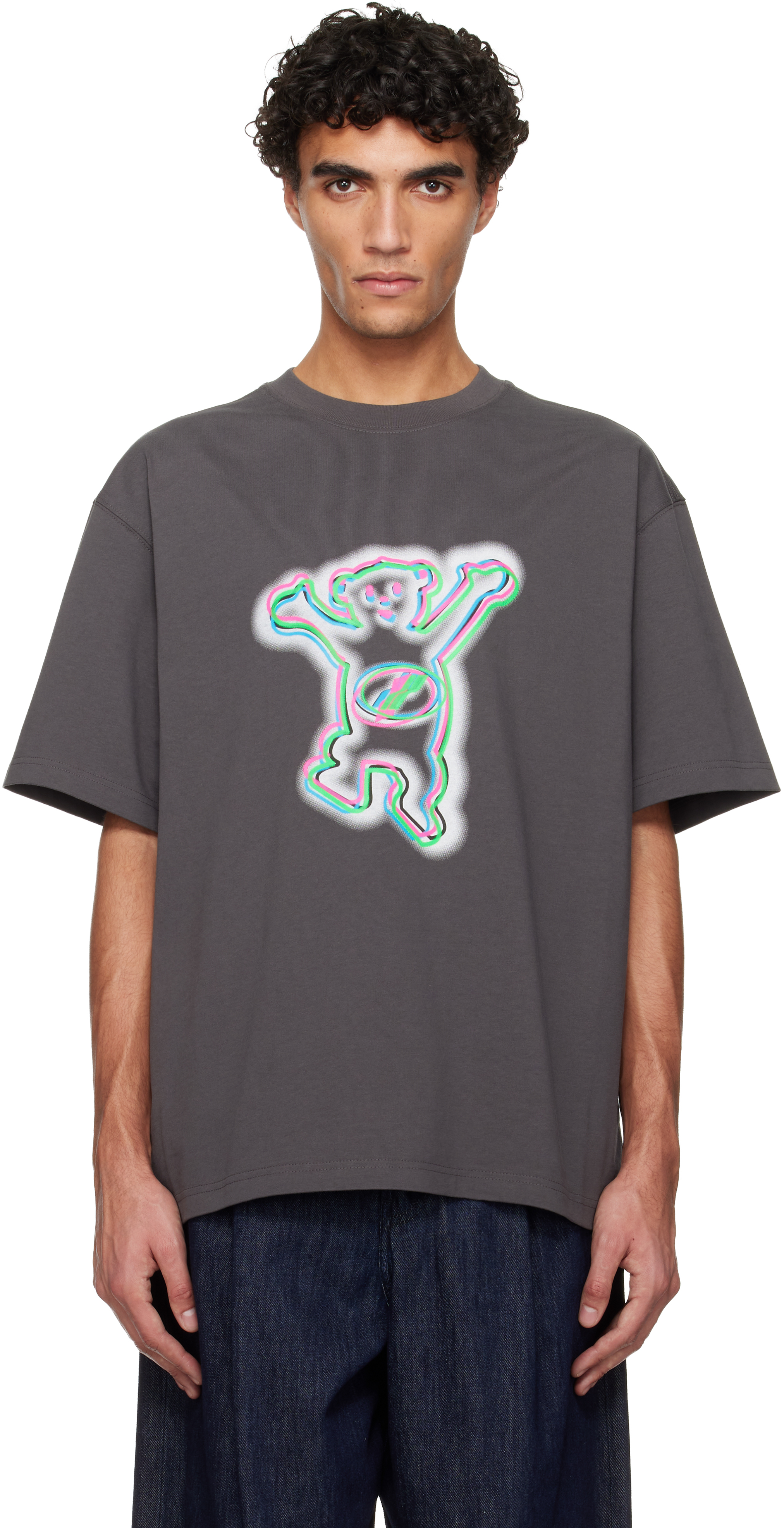 We11done Gray Colorful Teddy T-shirt