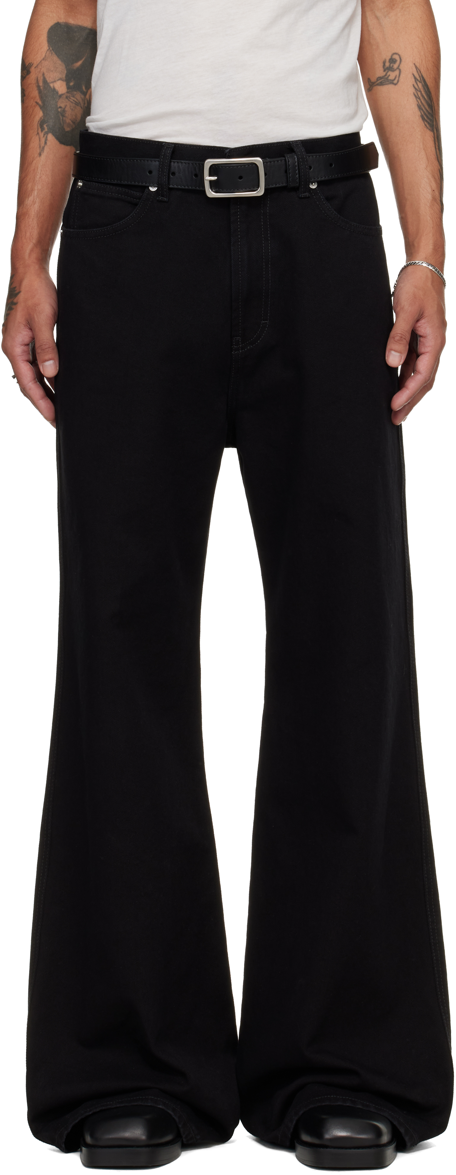 LU'U DAN Black Phat Jeans