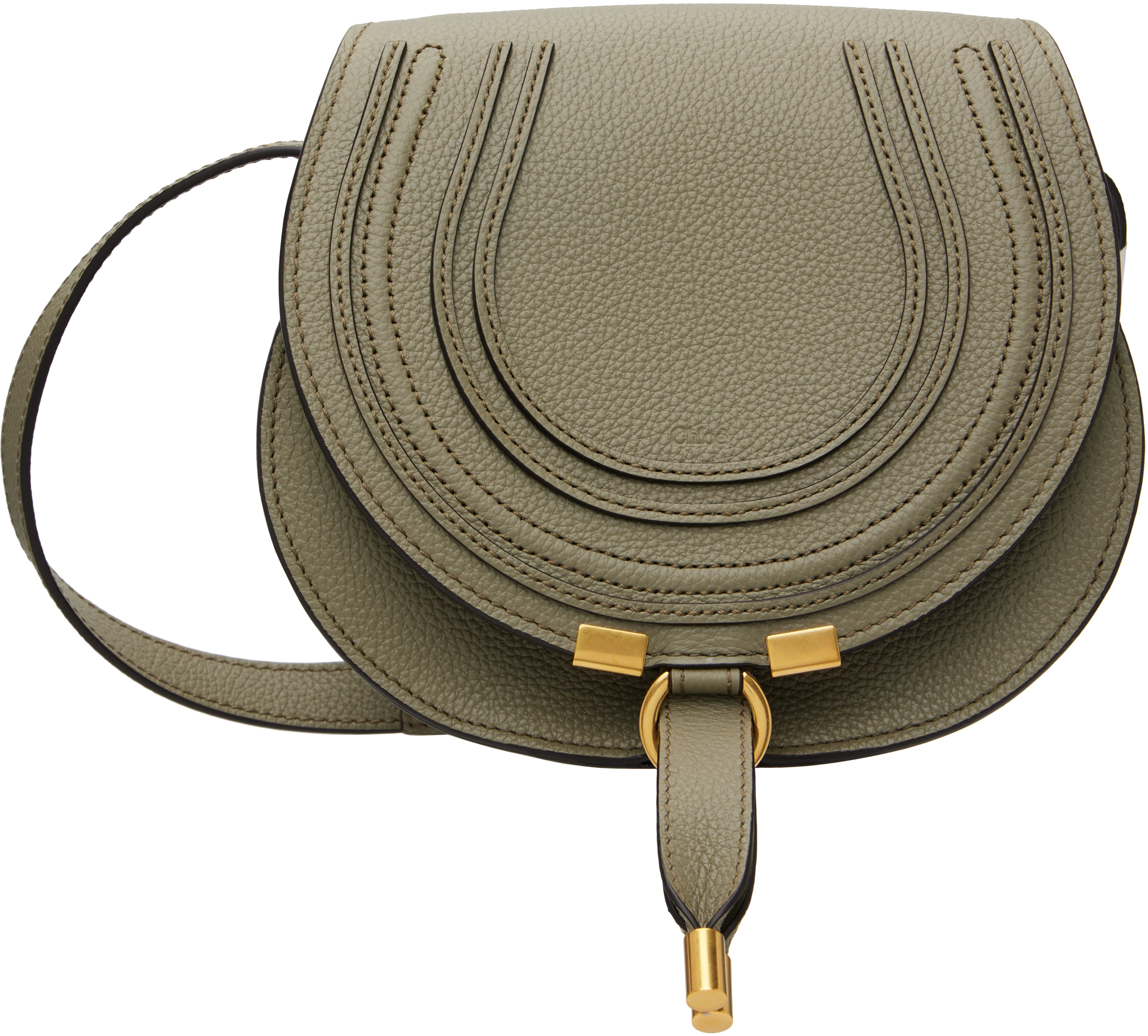 Chloé: トープ スモール Marcie サドルバッグ | SSENSE 日本