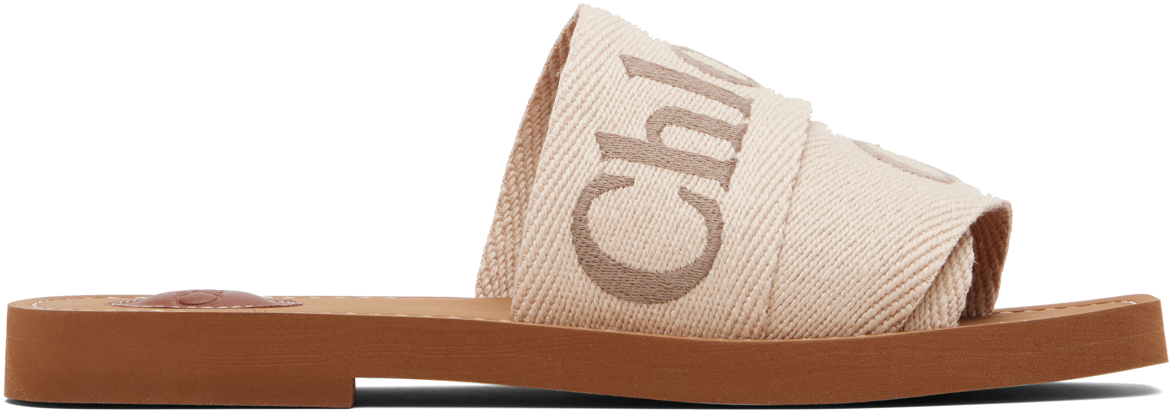 Chloé: ベージュ＆ブラウン Woody サンダル | SSENSE 日本