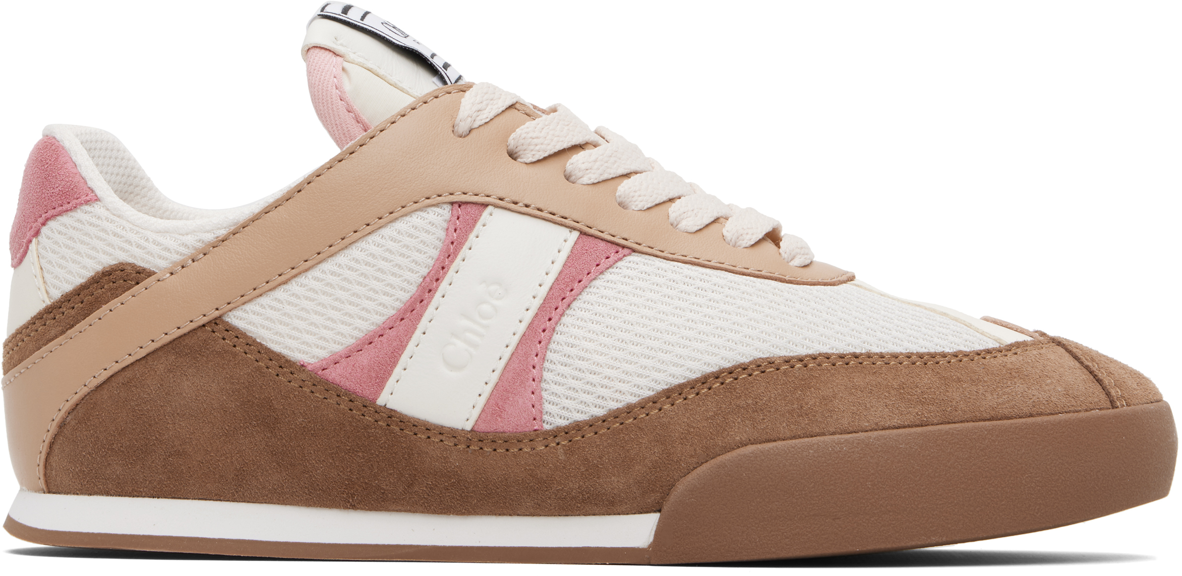 Chloé Tan & Pink 'Chloé Kick' Sneakers