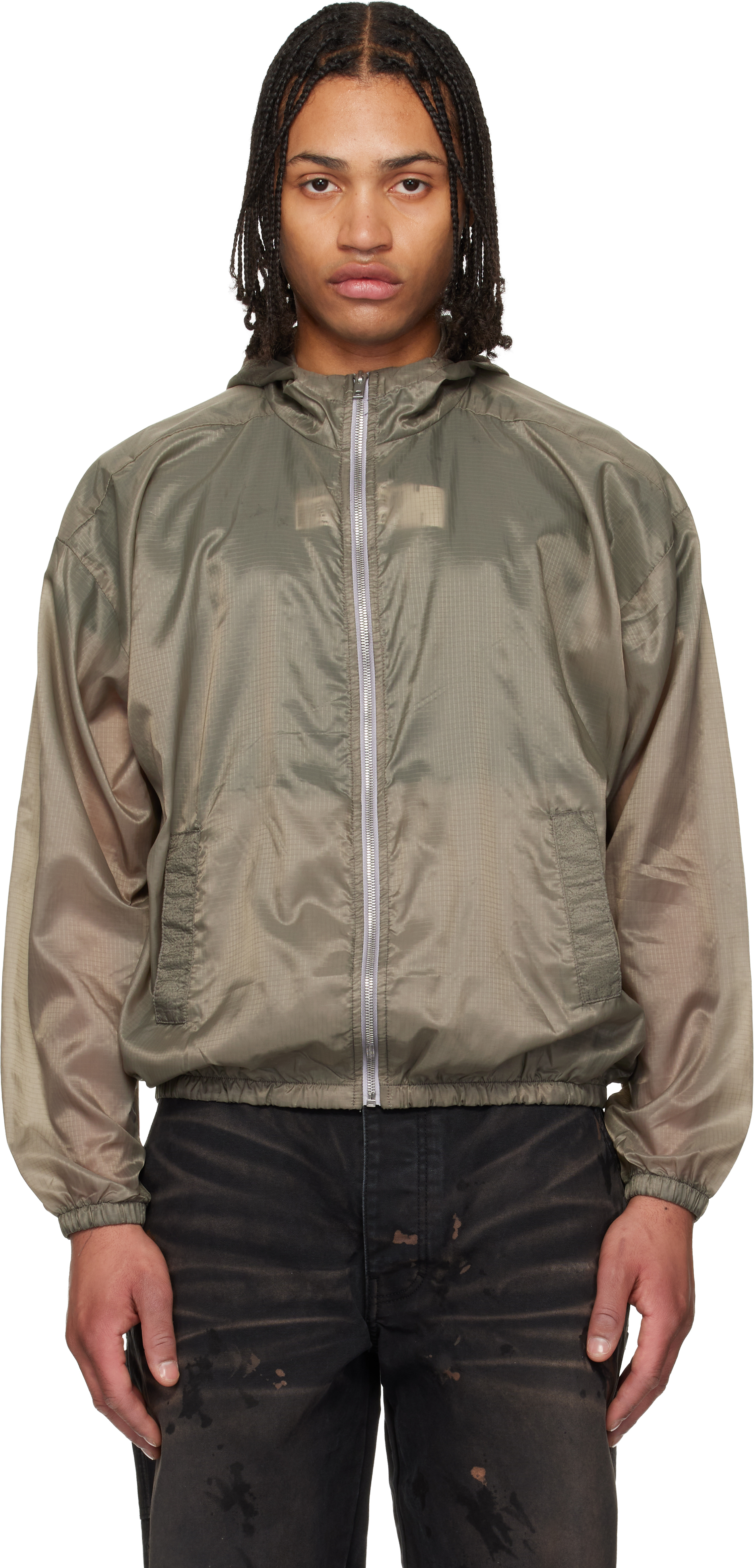 Khaki Taped Seam Rain Jacket