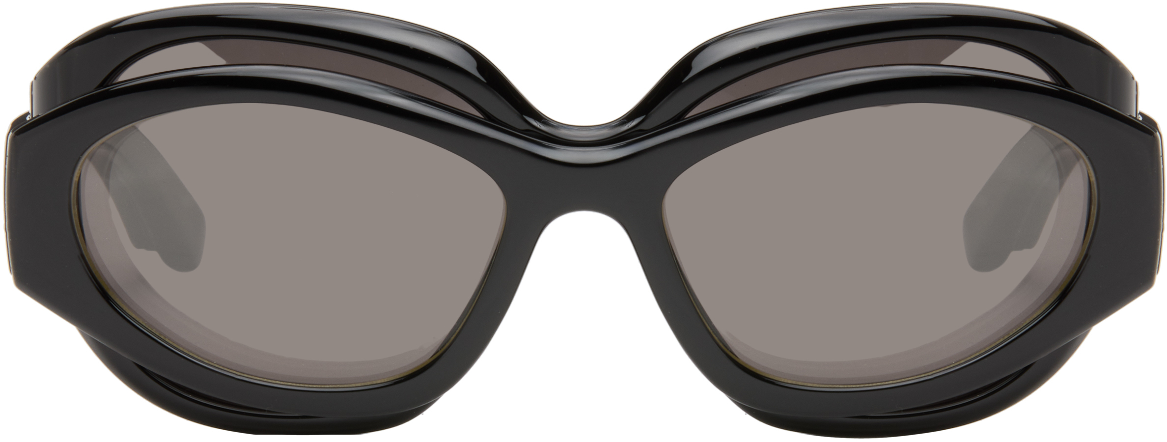 Balenciaga Black Superbusy Double Layer Sunglasses