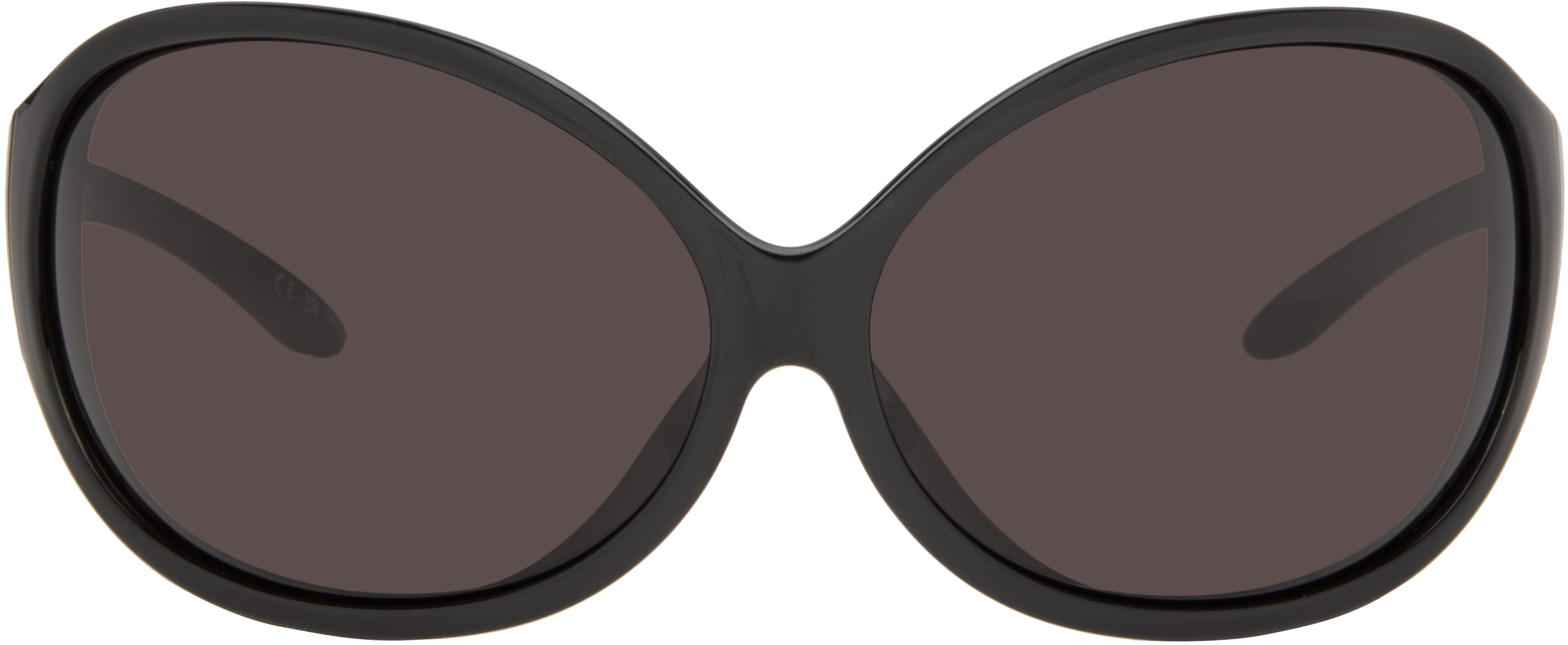 Balenciaga: Black Phantom Round Sunglasses | SSENSE