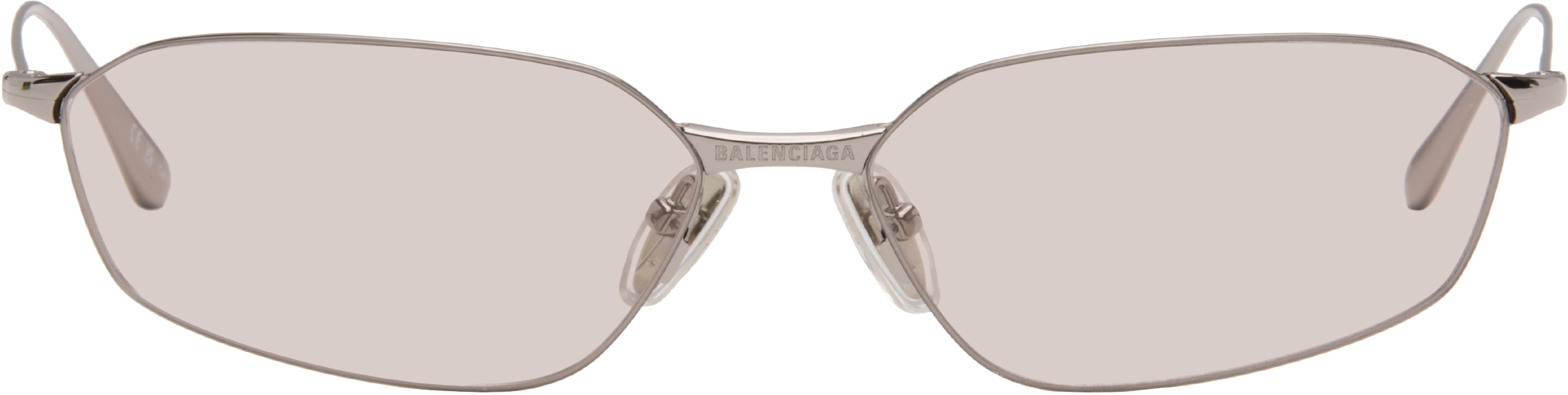 Balenciaga: シルバー Invisible 2.0 サングラス | SSENSE 日本