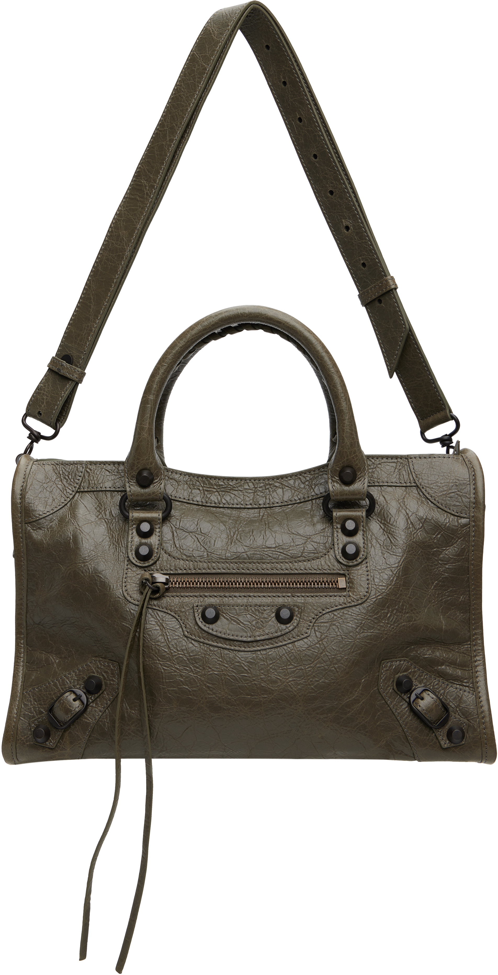 バッグ balenciaga city bag khaki/olive Balenciaga: Khaki 'Le City' Small Bag | SSENSE