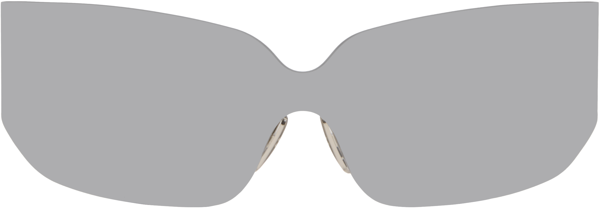 Silver Mono Square Sunglasses by Balenciaga on Sale