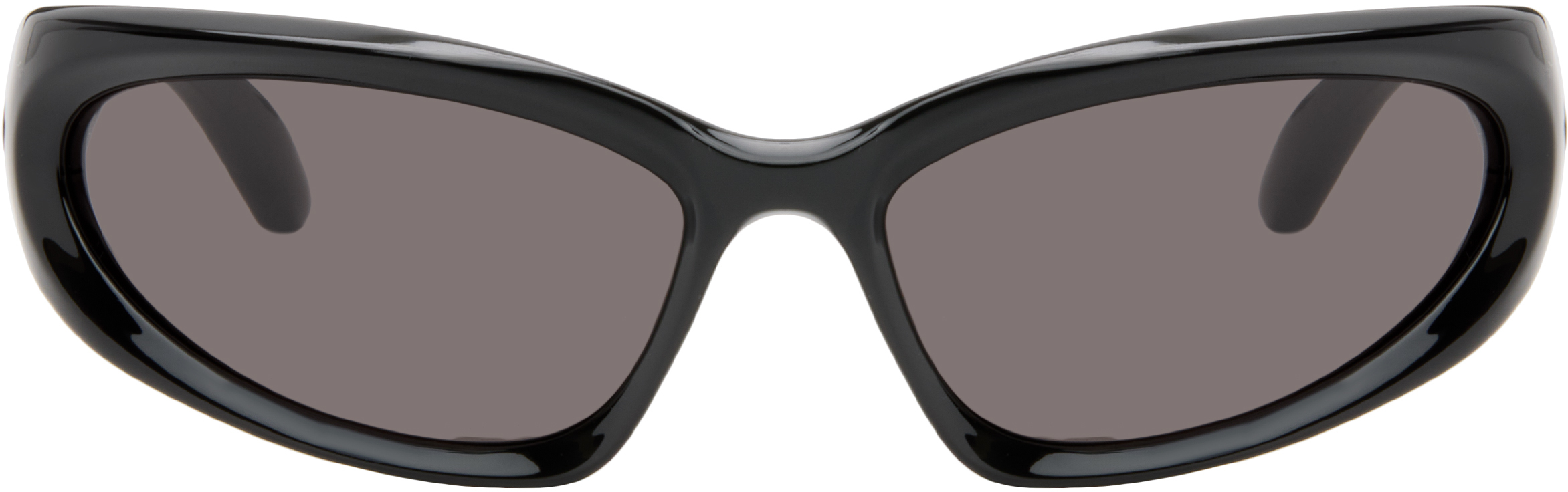 Balenciaga Black Swift Oval Sunglasses
