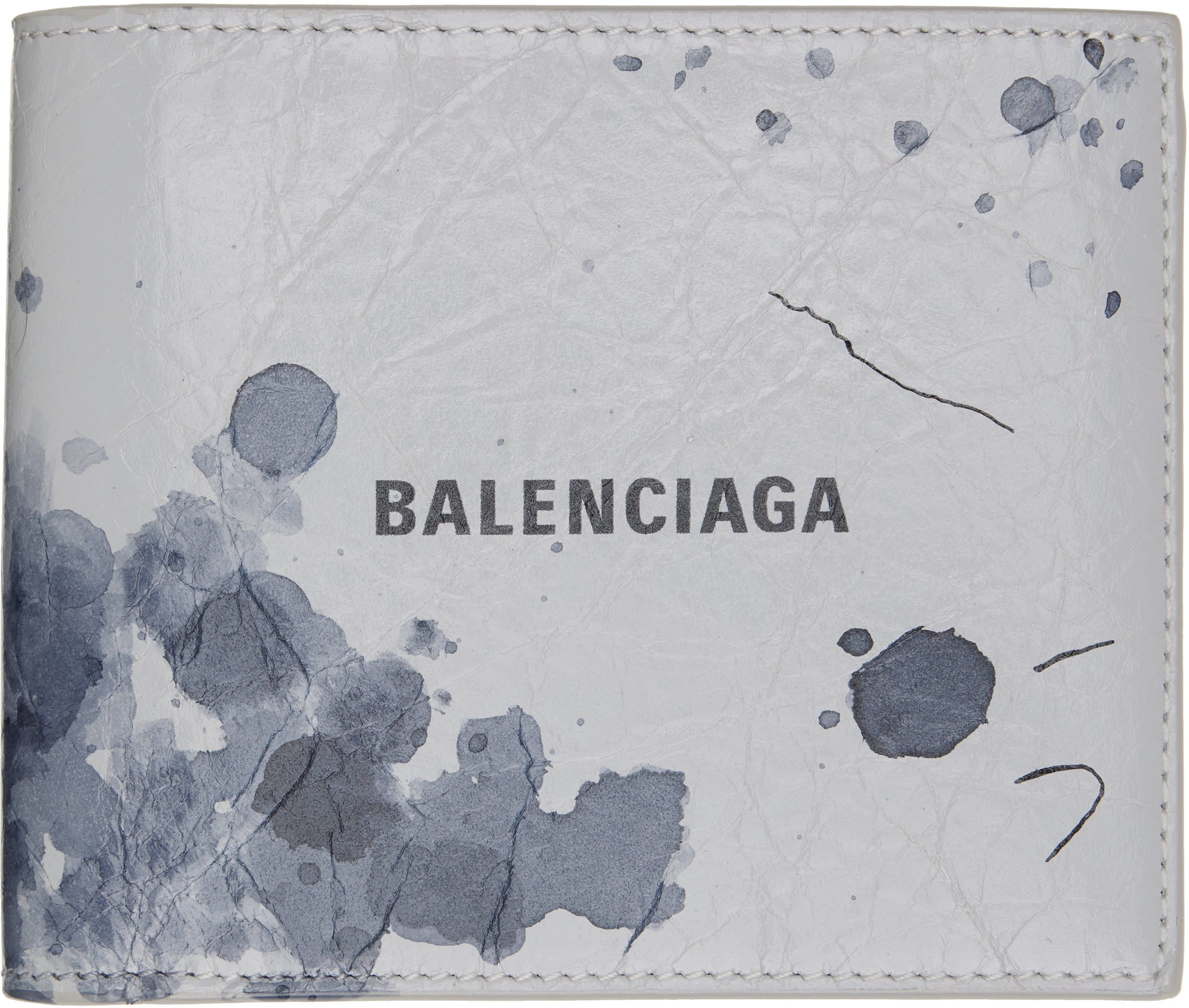 Balenciaga: グレー Cash Square Folded Coin 財布 | SSENSE 日本