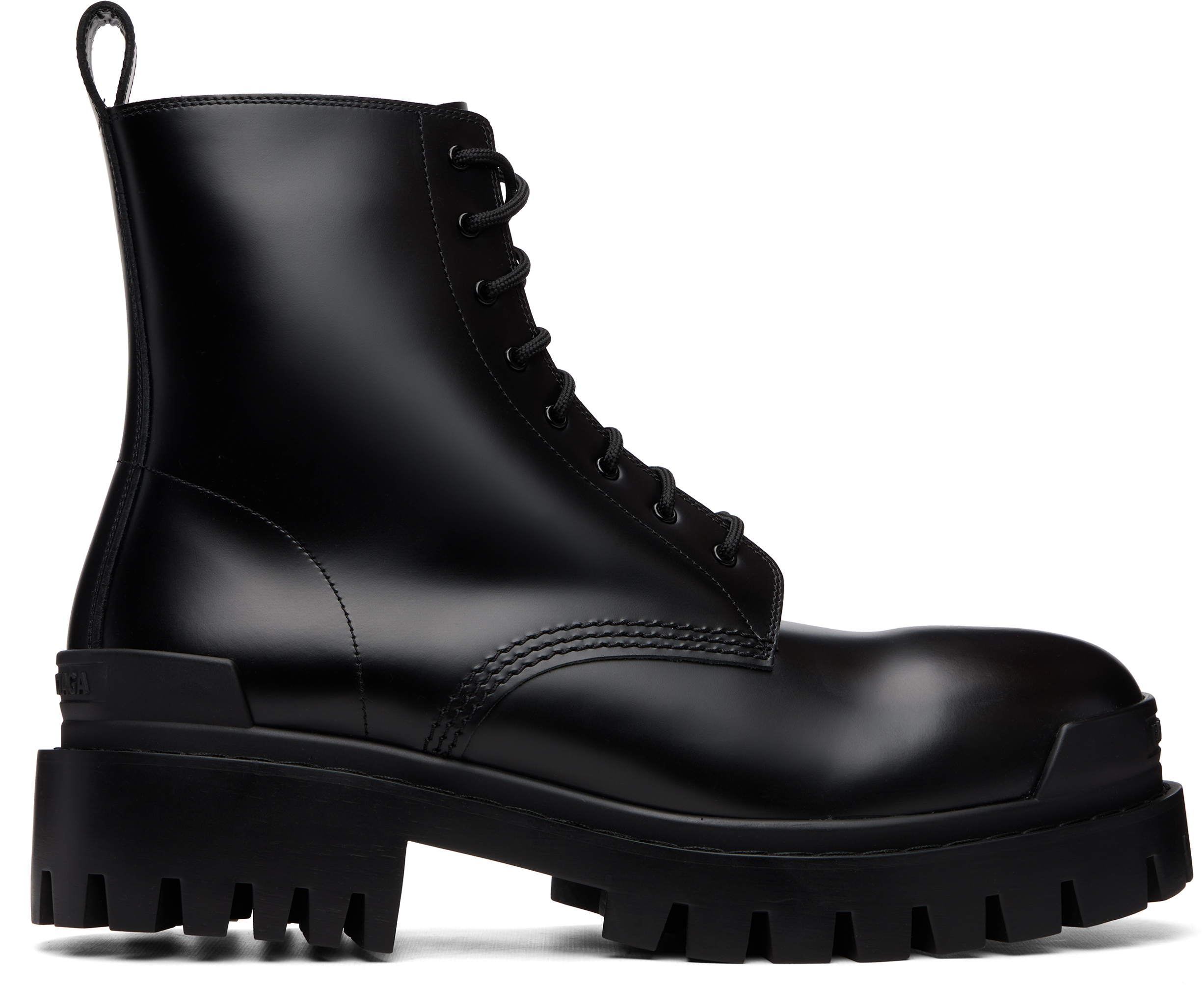 Balenciaga: Black Strike Zip Boots | SSENSE