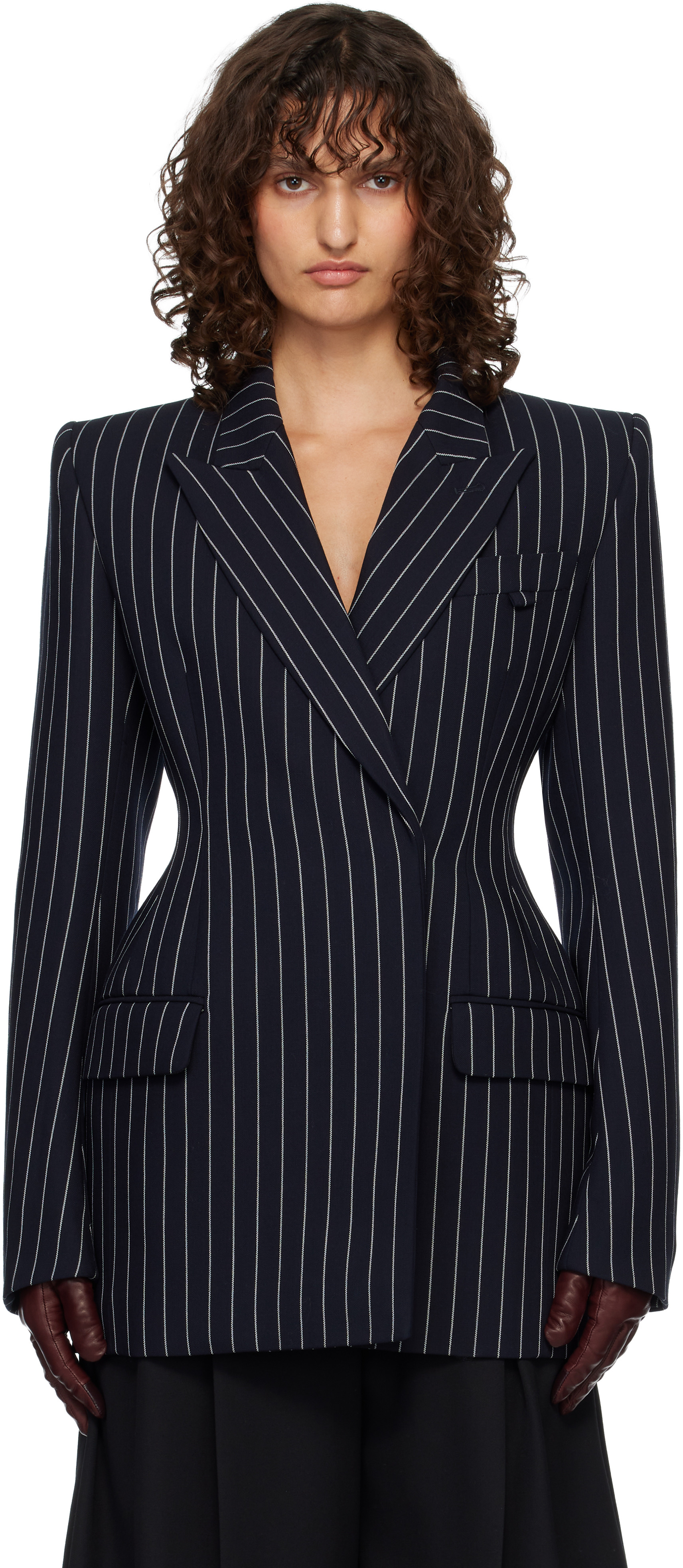 ティエリーミュグレー　変形　ジャケット　　ウエストシェイプ　茶系　テーラード Mugler ウィメンズ ジャケット & コート | SSENSE 日本