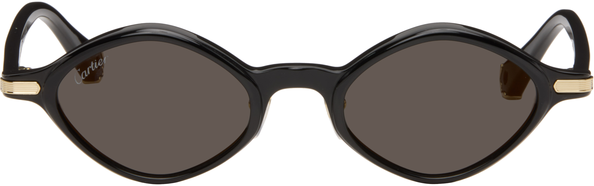 Cartier: ブラック Contemporary Signature C サングラス | SSENSE 日本