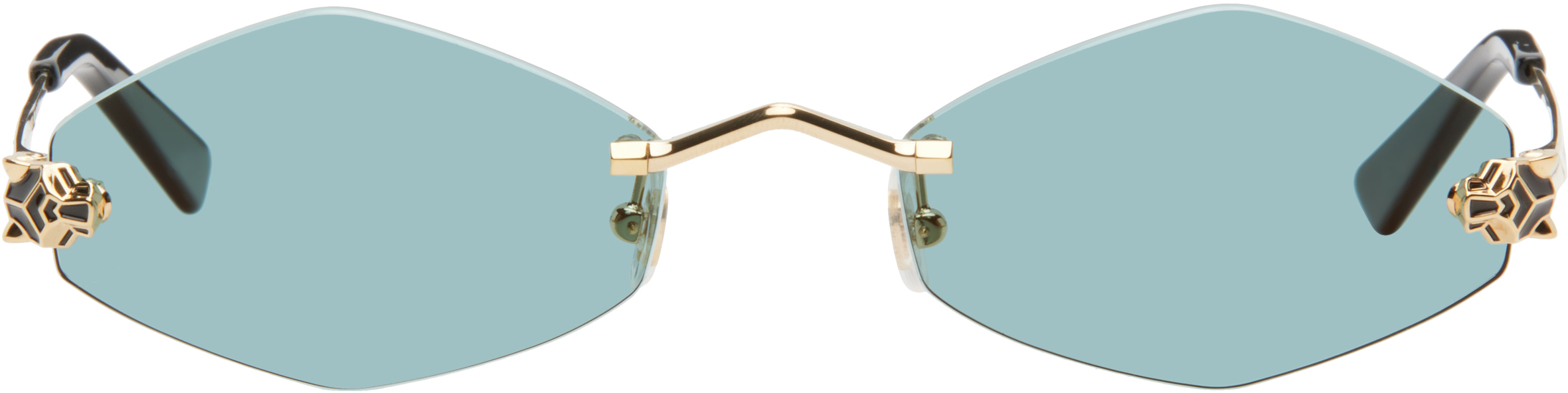 Cartier Gold 'Panthère de Cartier' Sunglasses