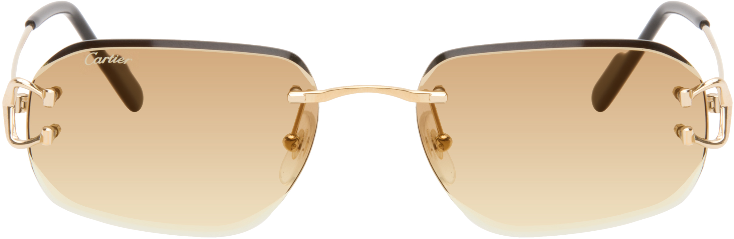 Cartier: Gold Classic C Motif Sunglasses | SSENSE
