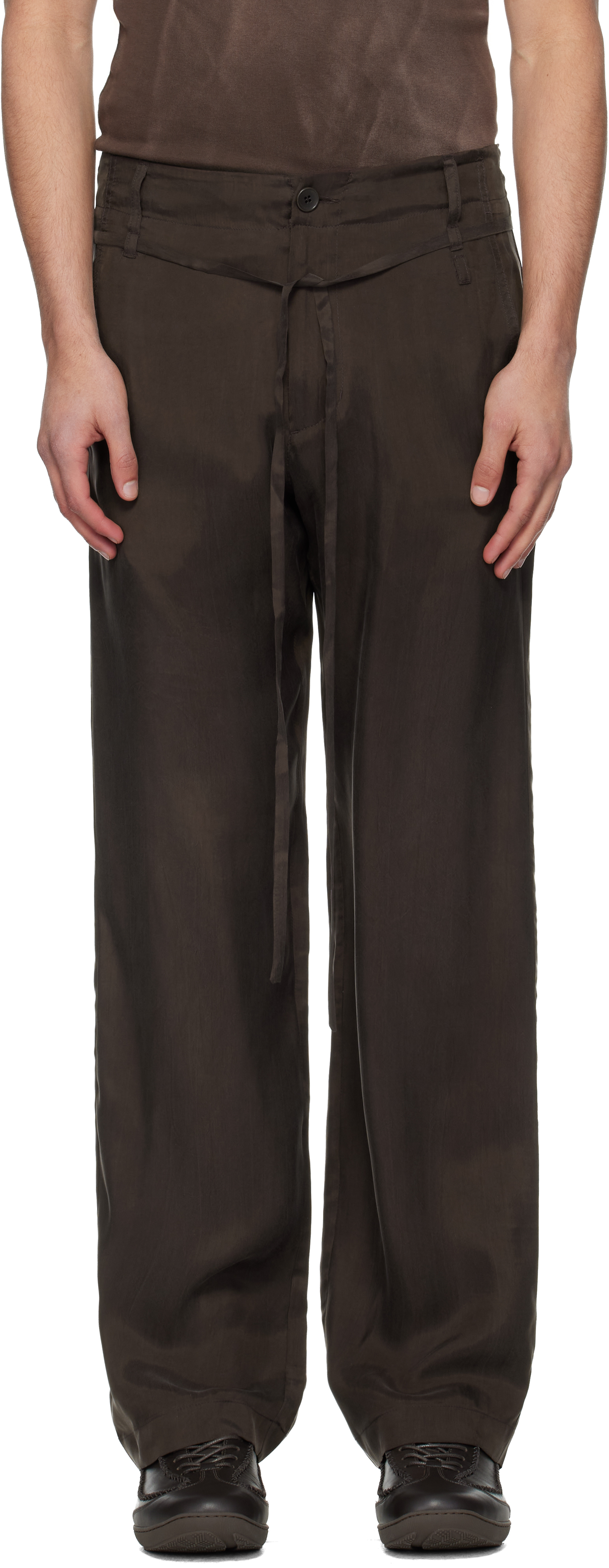 POST ARCHIVE FACTION (PAF) Brown Single Drifter Trousers