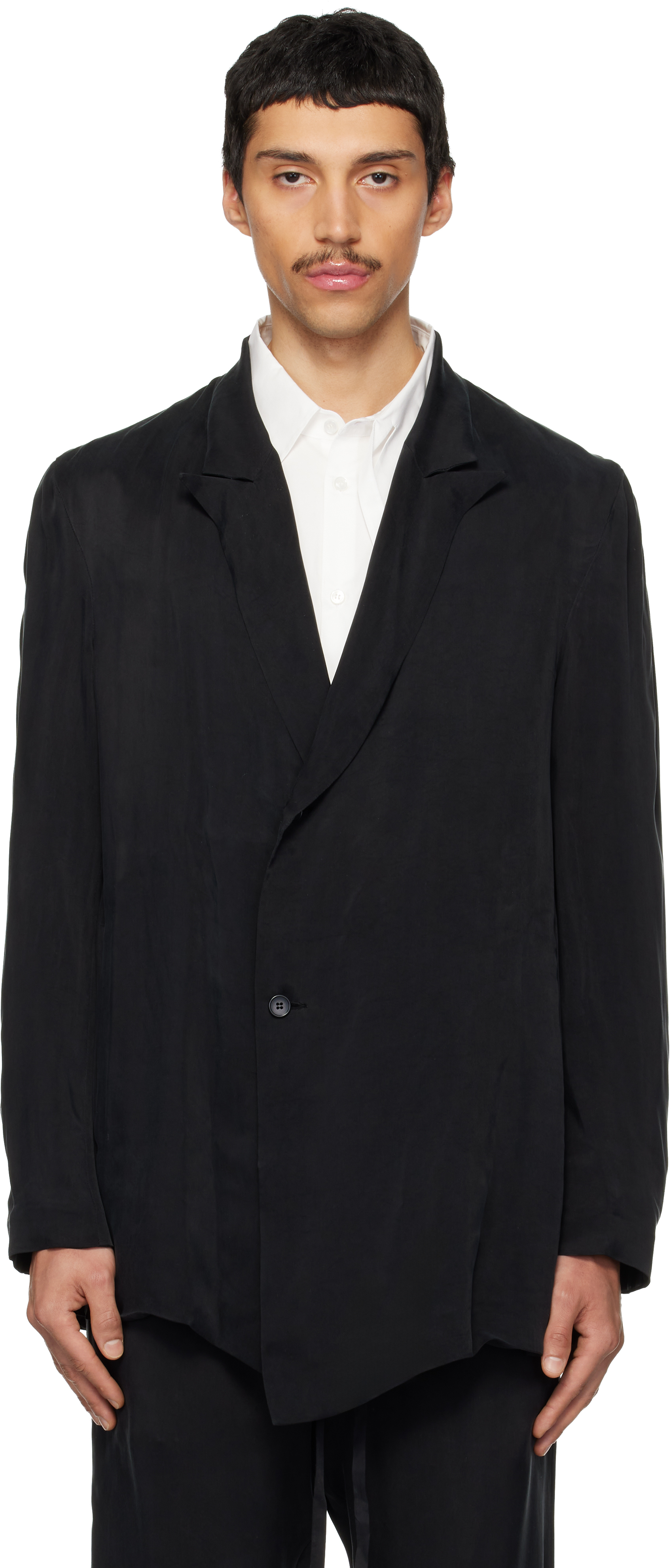 Black Drifter Double Blazer by POST ARCHIVE FACTION (PAF) on Sale