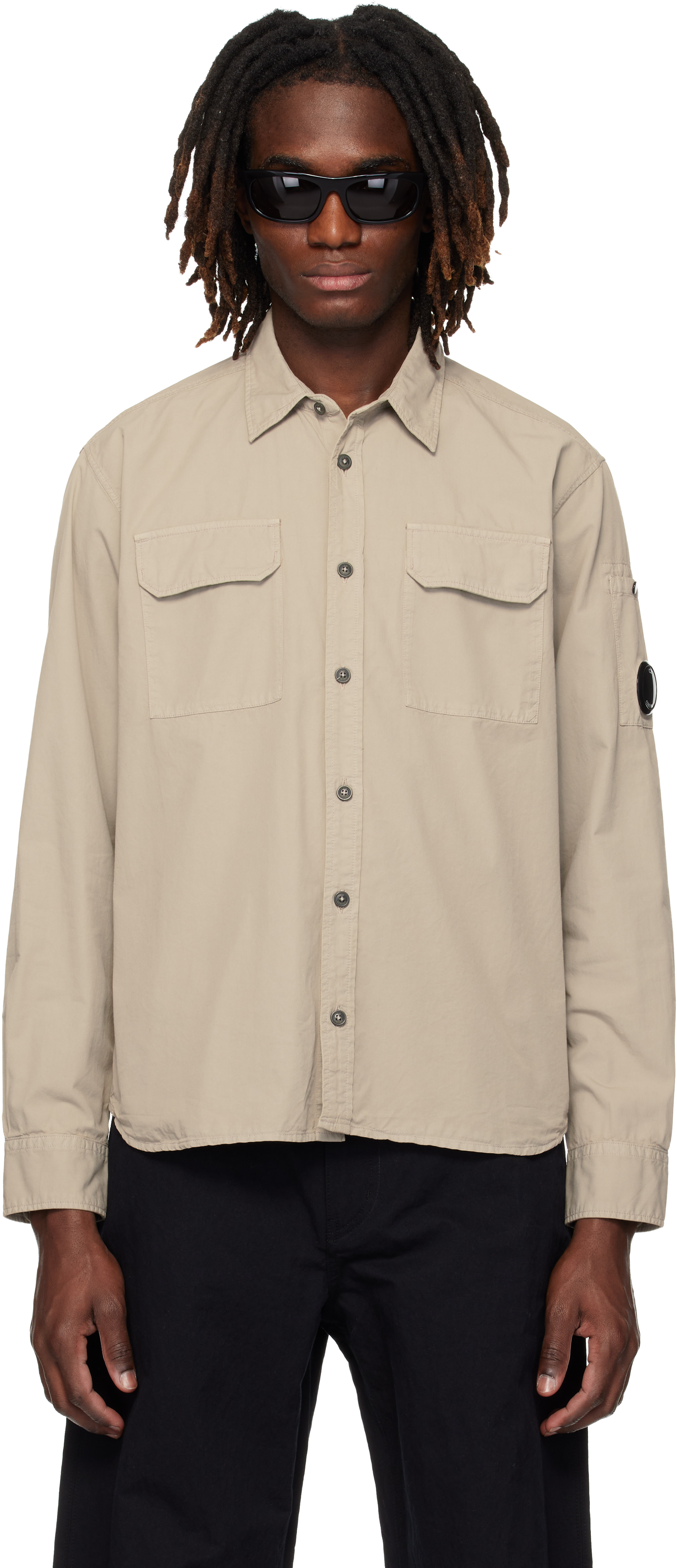 C.P COMPANY◇長袖シャツ/3/コットン/BRW | VACHAMBER.COM