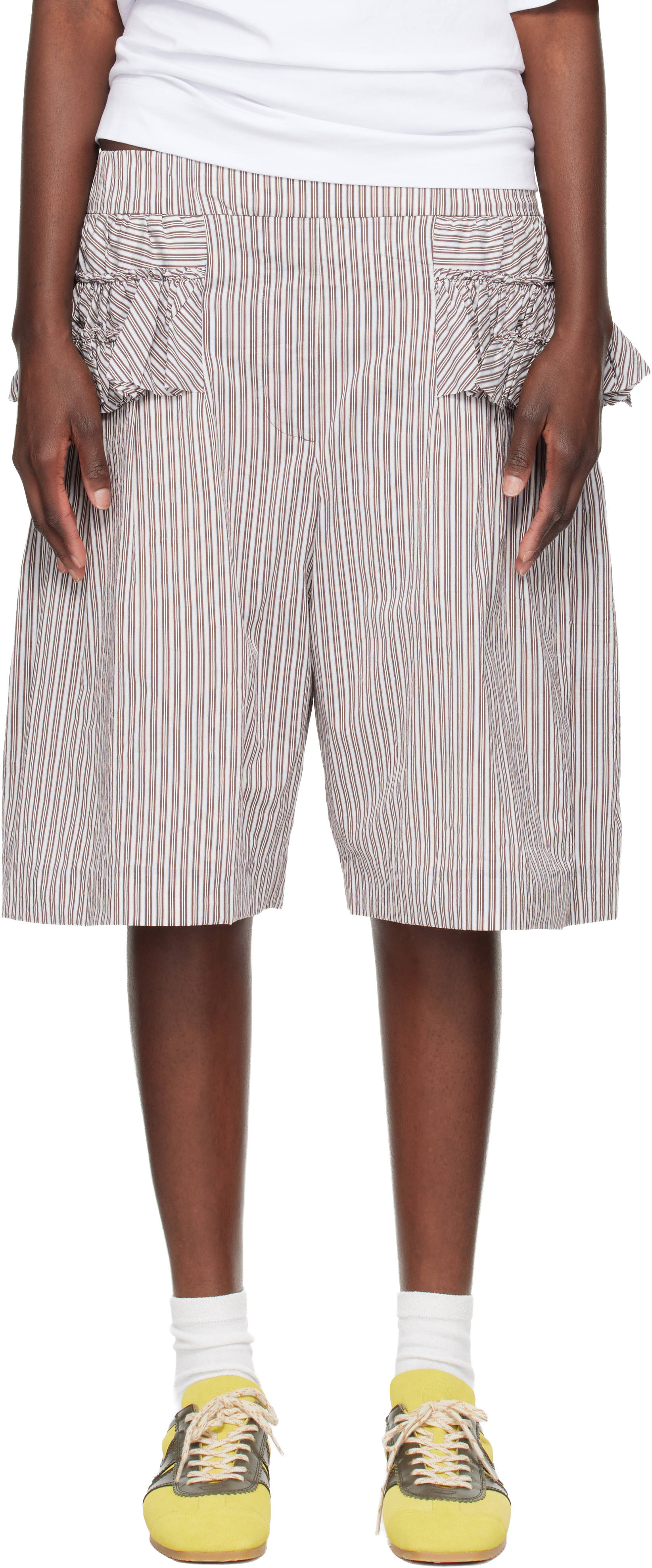Dries Van Noten: Multicolor Ruffled Shorts | SSENSE