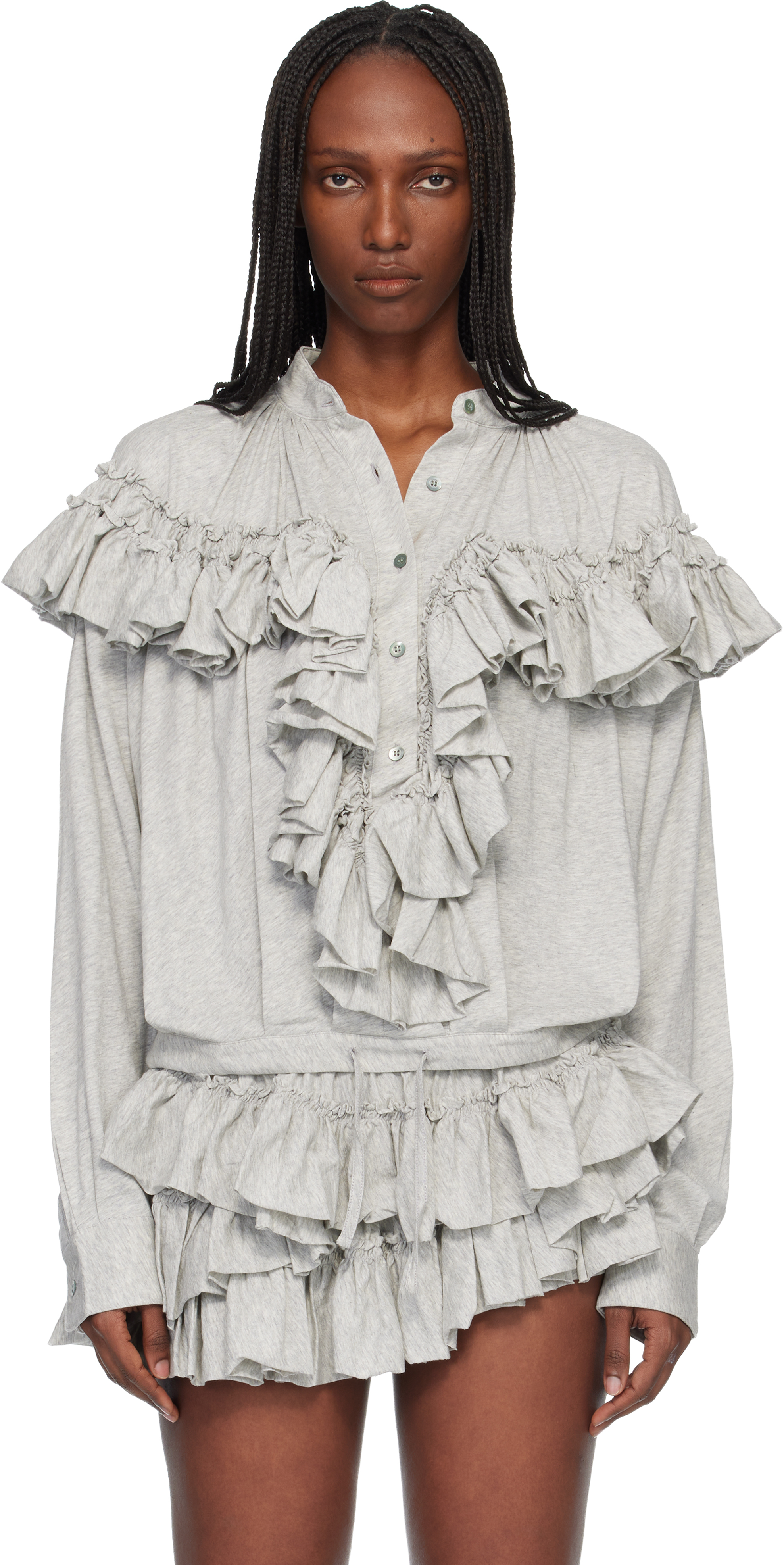 Dries Van Noten: Gray Blouse | SSENSE