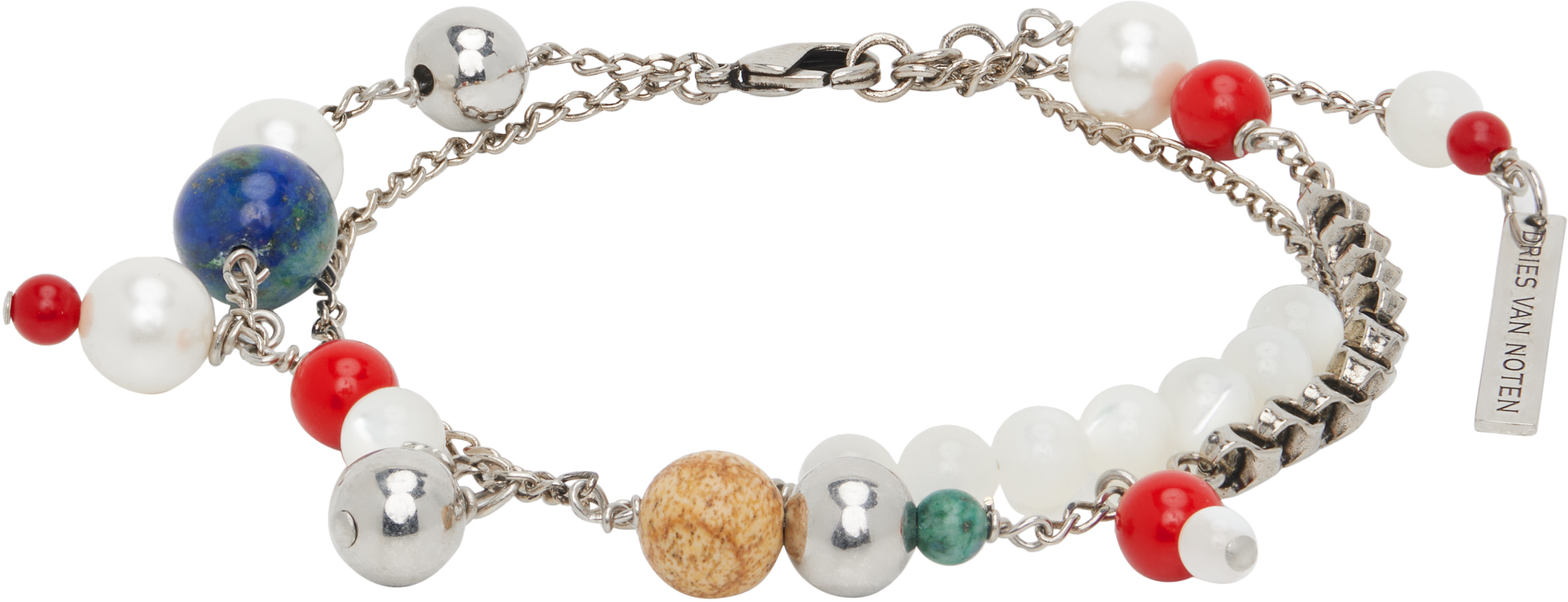 Dries Van Noten: Double Chain Charm Bracelet | SSENSE