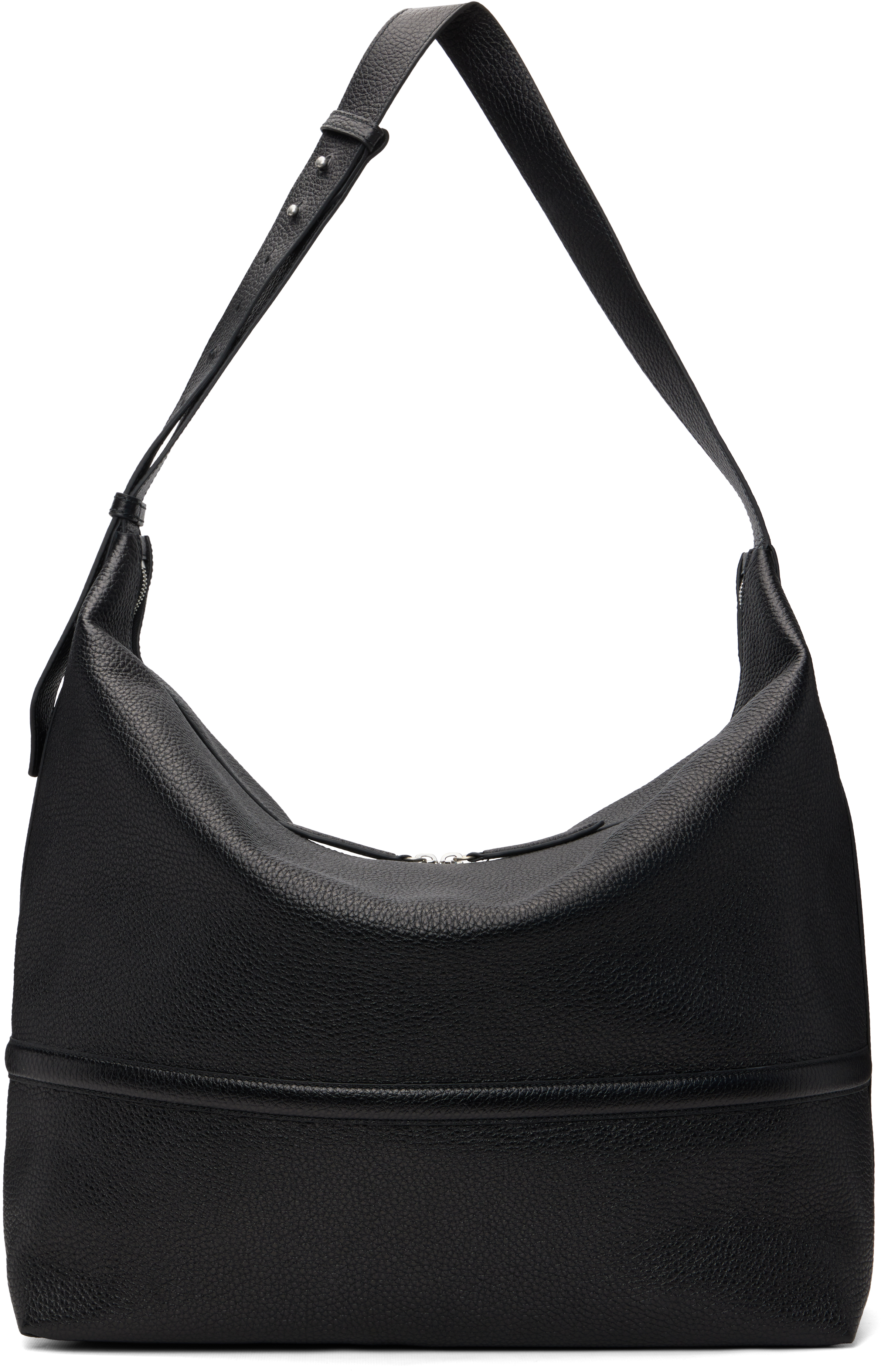 DRIES VAN NOTEN レザー ボディバッグ Dries Van Noten: Black Calfskin Bag | SSENSE