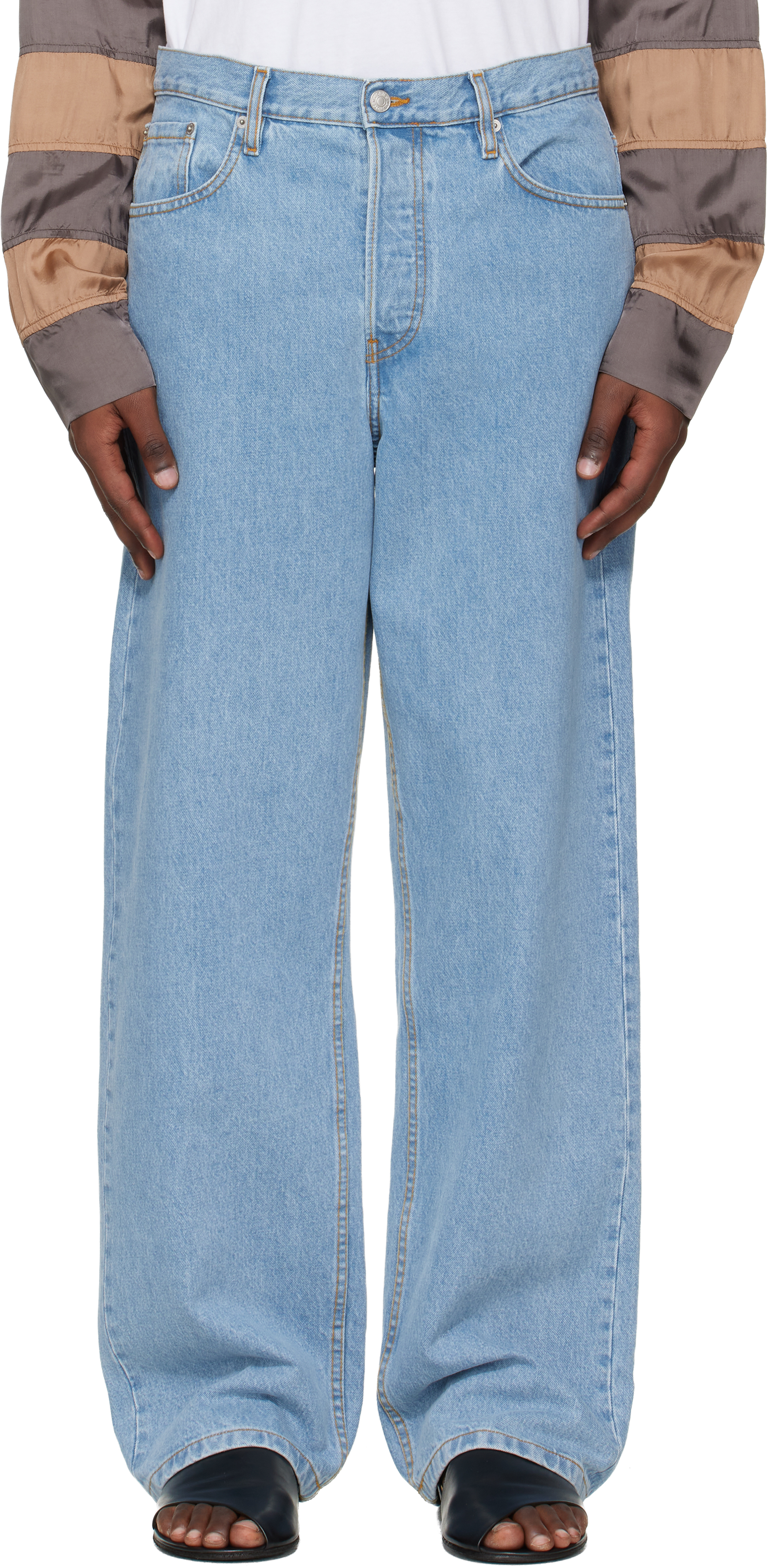Dries Van Noten: Blue Loose Fit Jeans | SSENSE