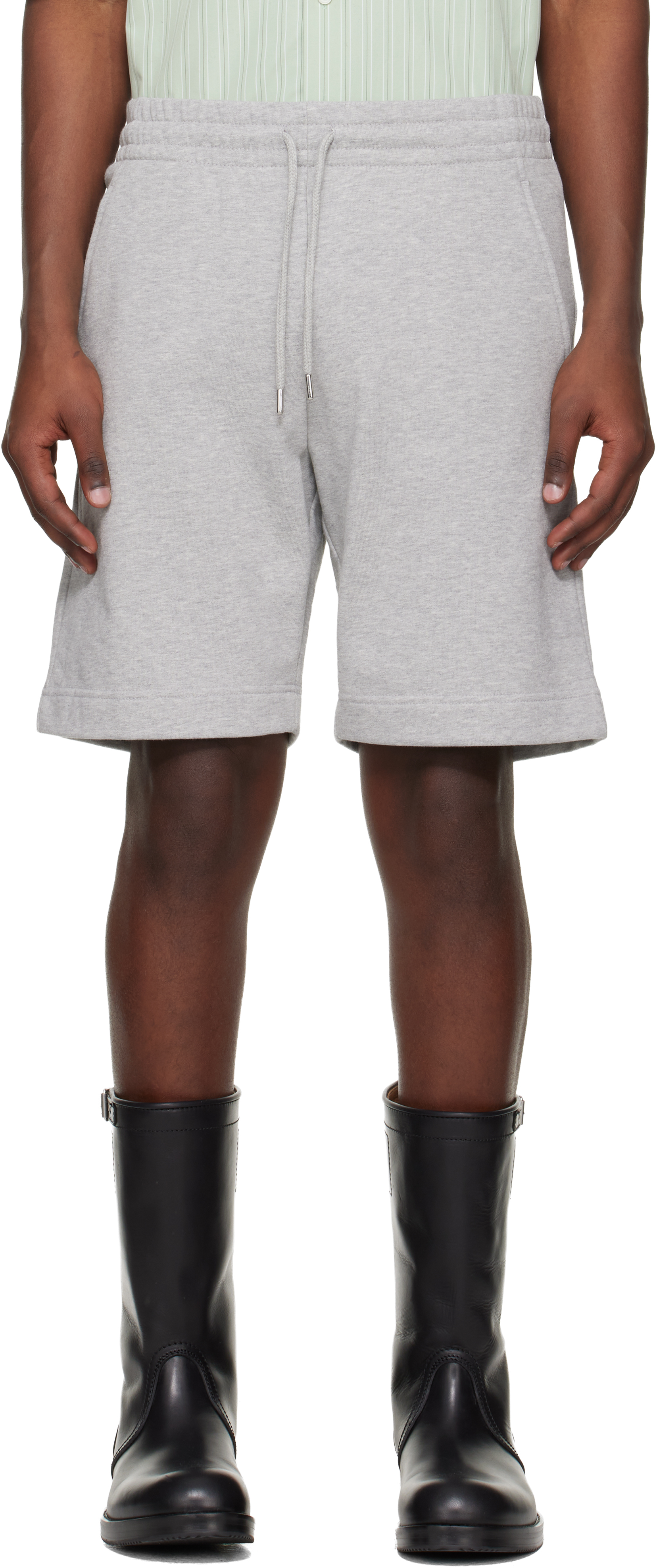 Dries Van Noten: Gray Drawstring Shorts | SSENSE
