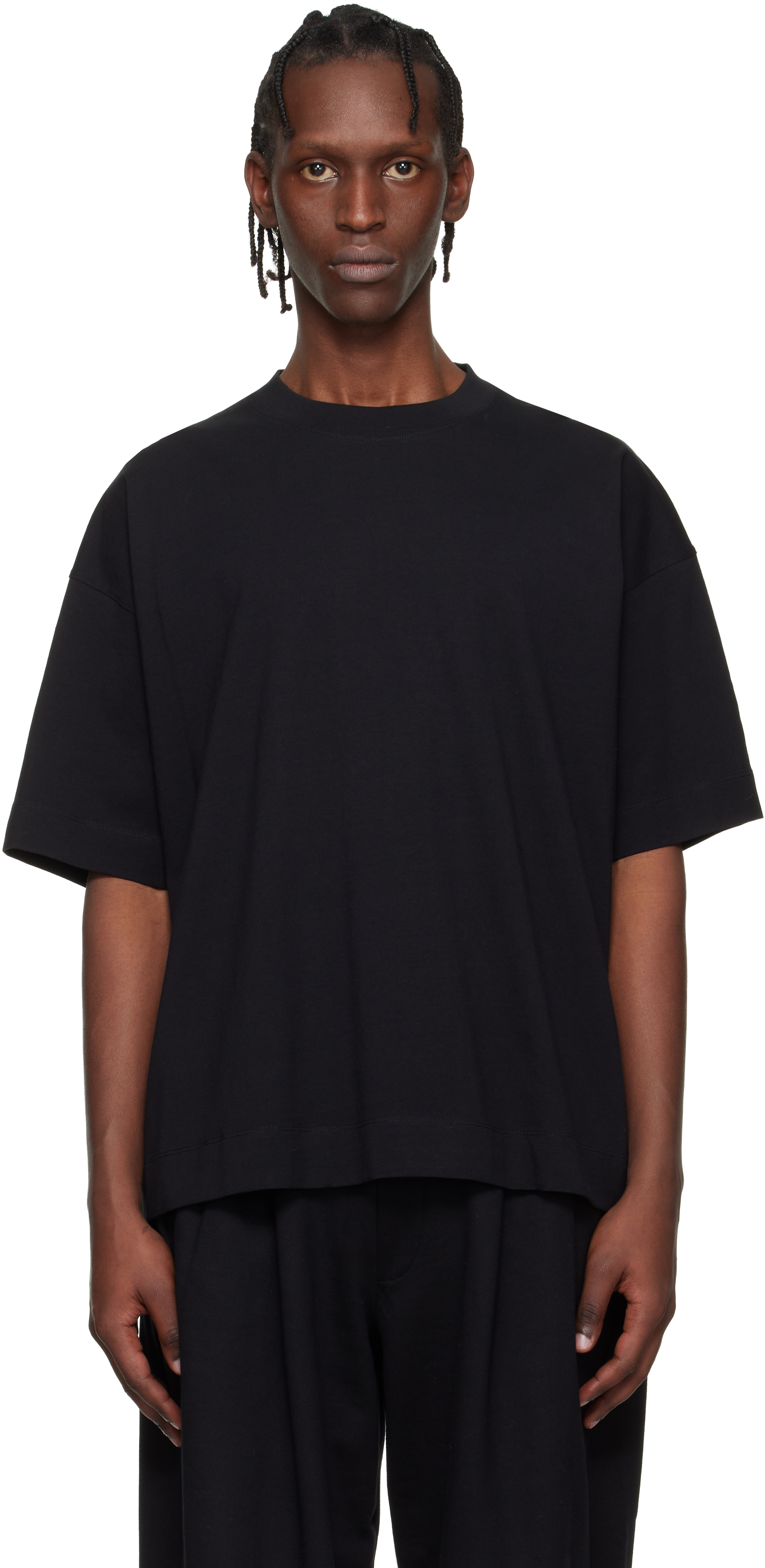 Dries Van Noten: ブラック オーバーサイズ Tシャツ | SSENSE 日本