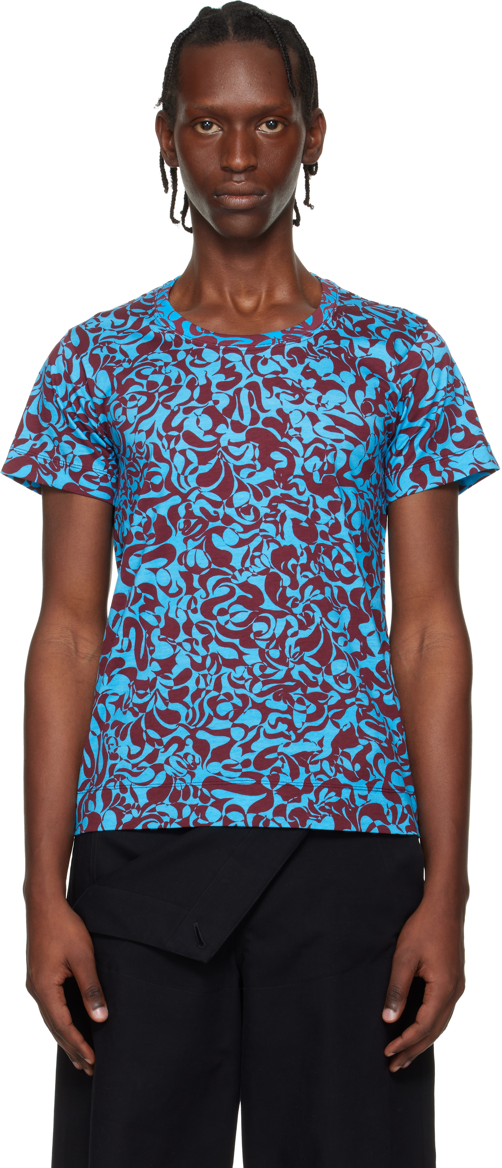 DRIES VAN NOTEN Tシャツ Dries Van Noten: ブラック フローラル Tシャツ | SSENSE 日本