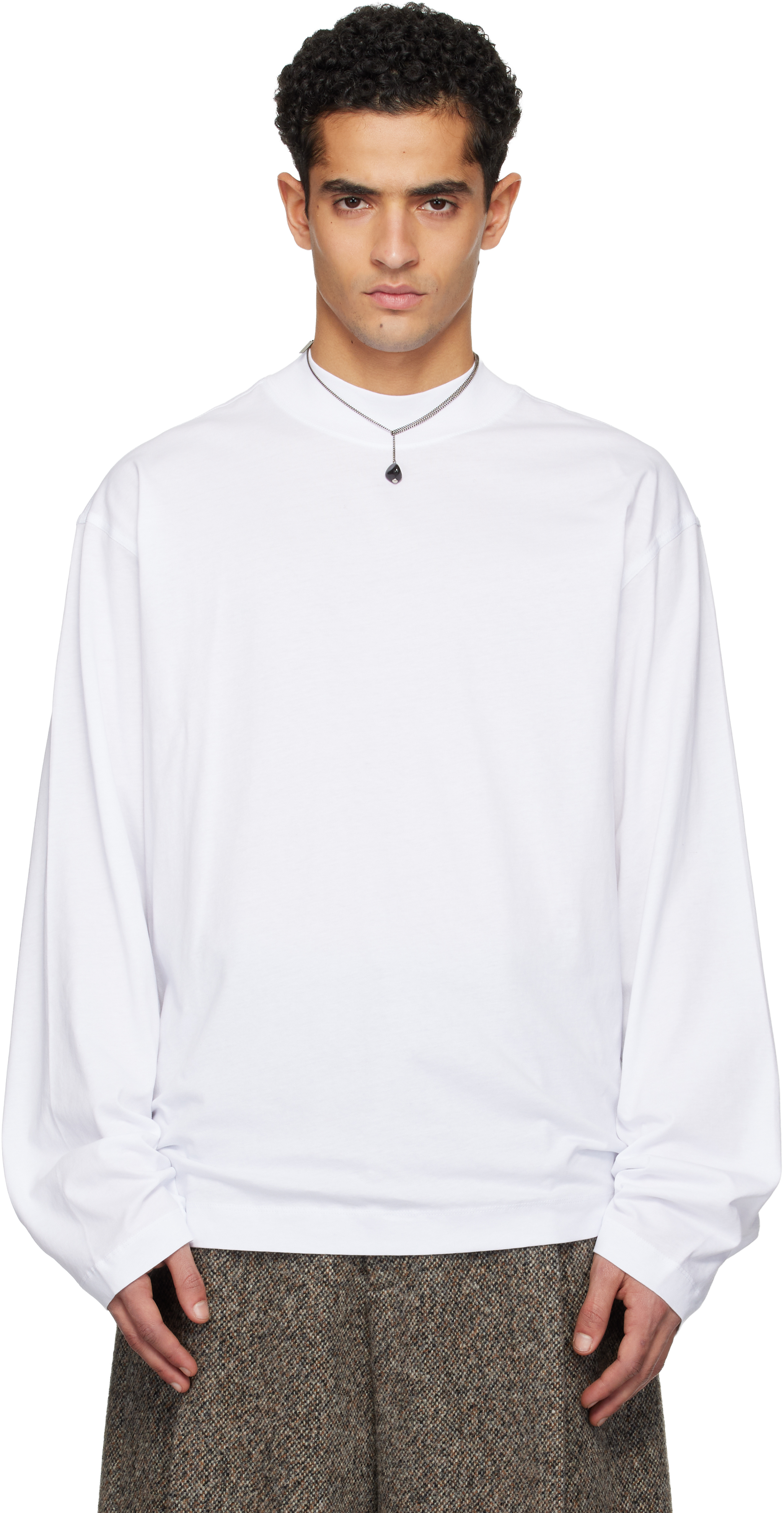 DRIES VAN NOTEN ホワイト ロングスリーブTシャツ L こう Dries Van Noten: White Long Sleeve T-shirt | SSENSE