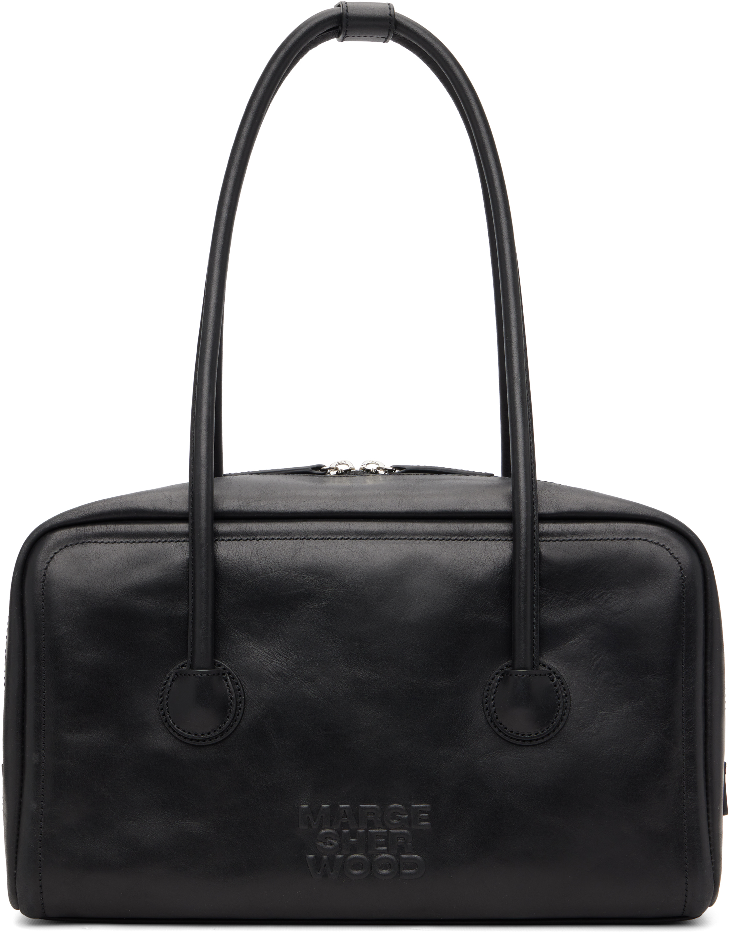 MARGESHERWOOD: Black SOFT BOSTON Bag | SSENSE