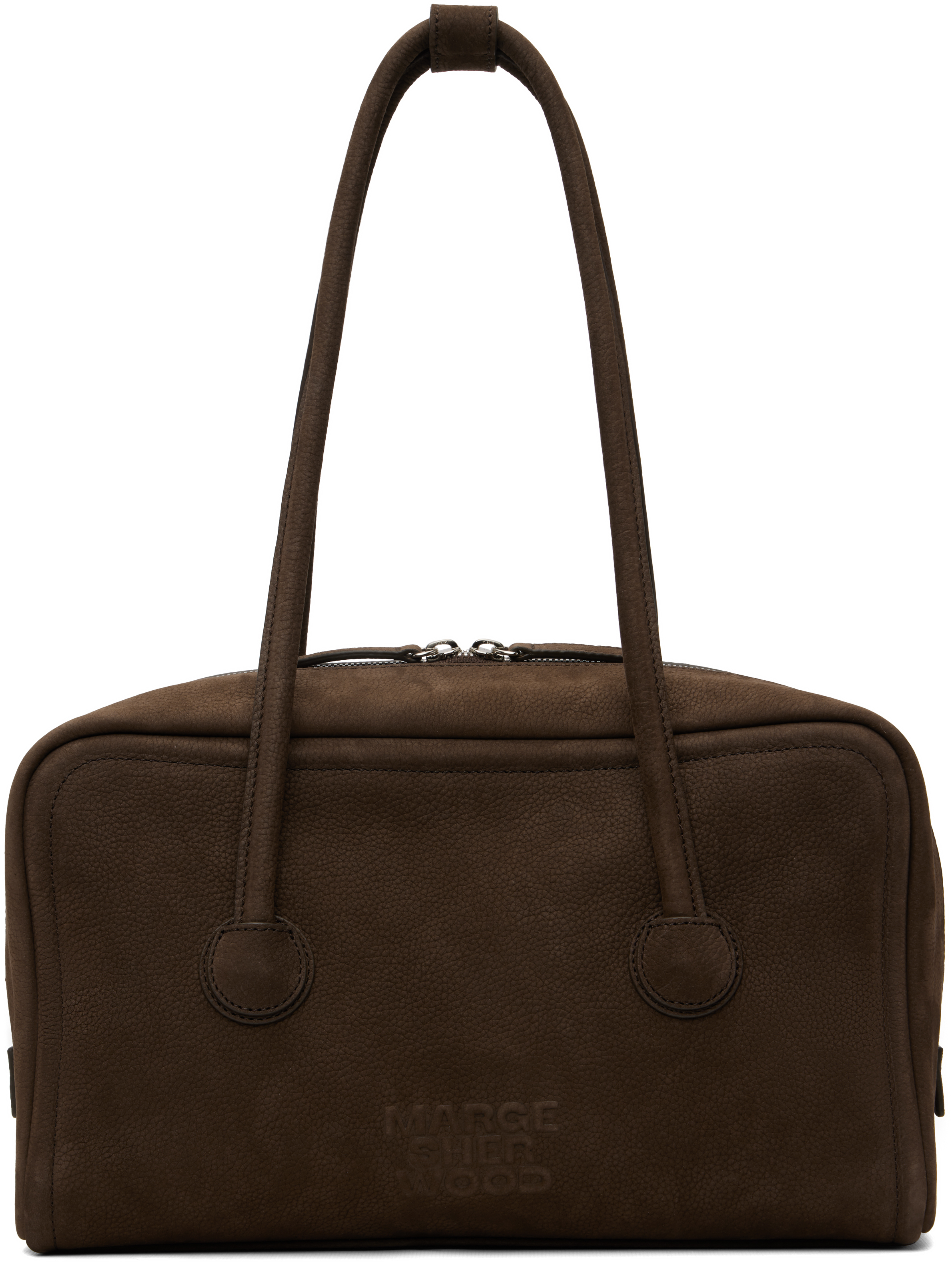 Brown Soft Boston Bag by MARGESHERWOOD on Sale