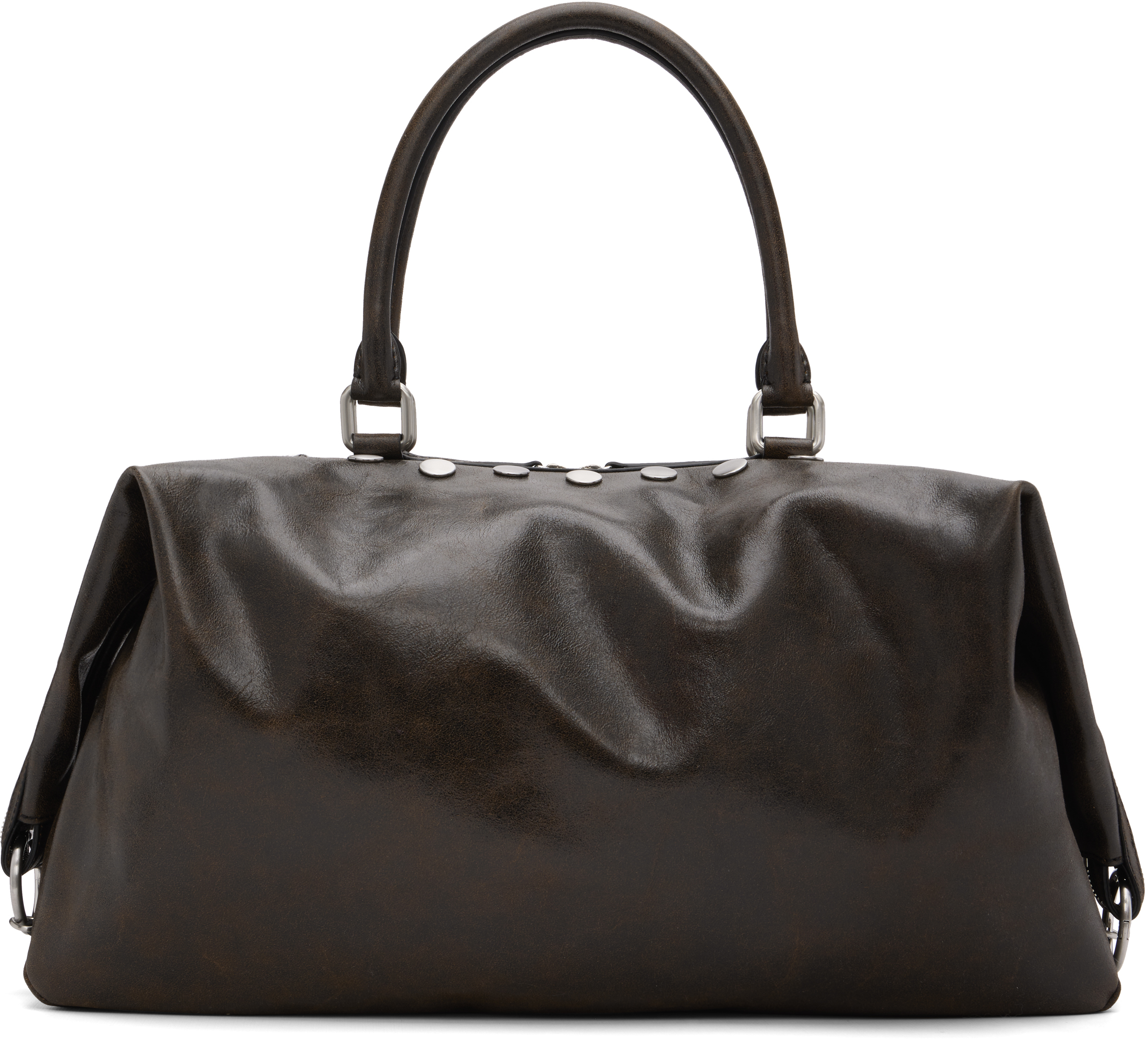 Brown Dumpling Stud Bag by MARGESHERWOOD on Sale