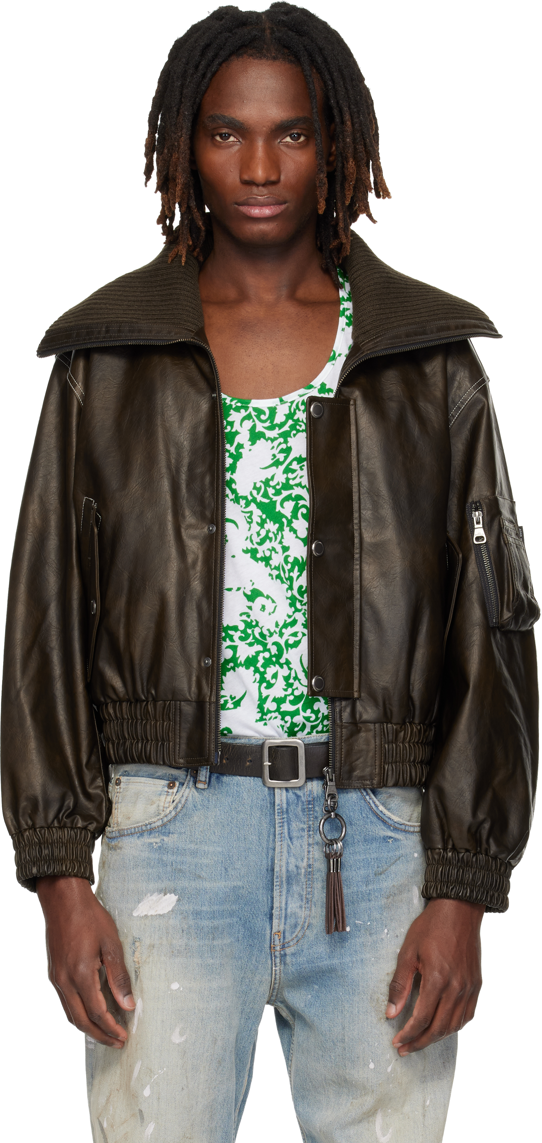 ZARA Andersson Bell レザーニットジャケット S 新品未使用 ZARA ニットコンビレザージャケット X ANDERSSON BELL