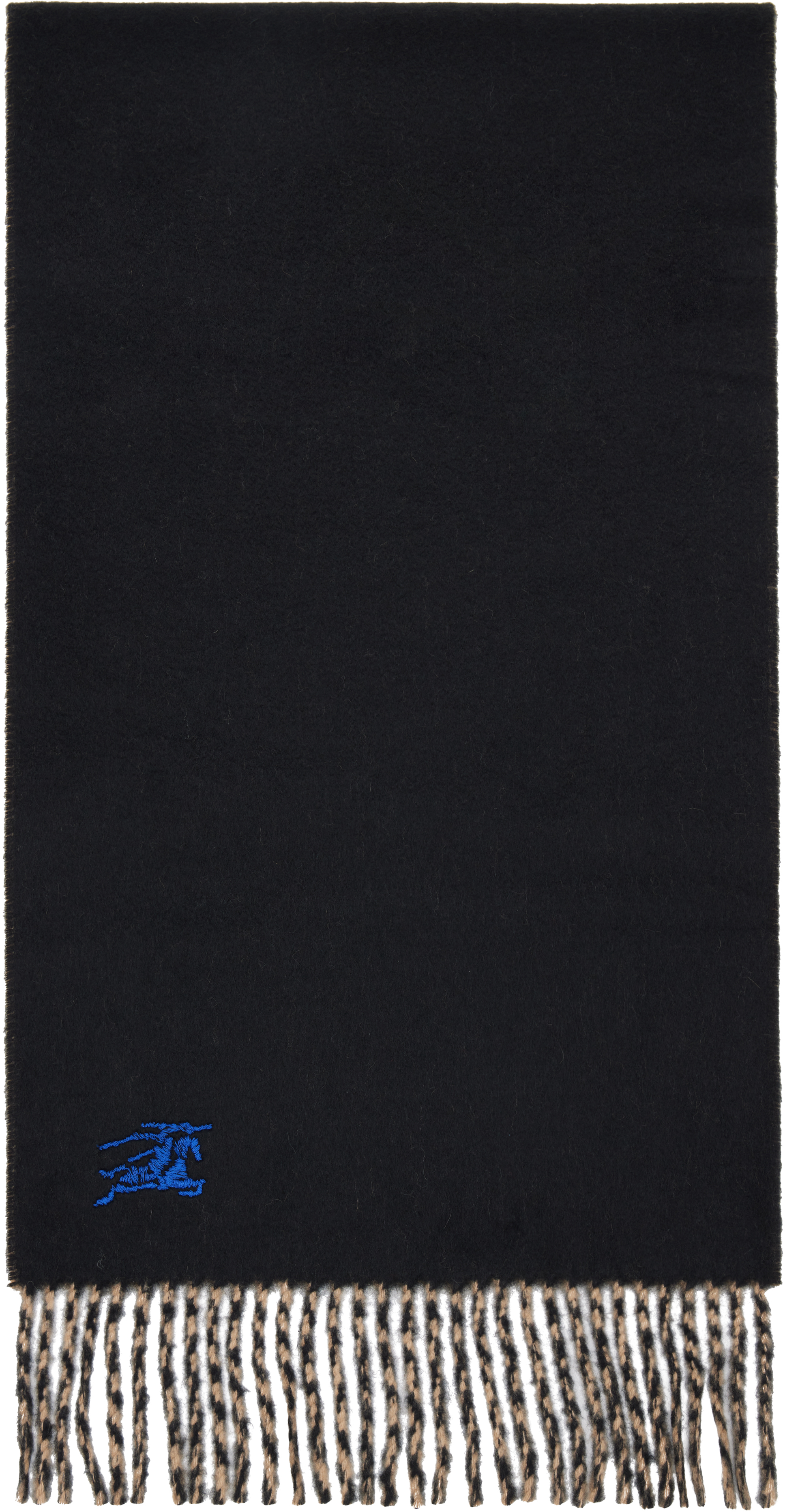 Burberry Black & Tan Reversible Cashmere Scarf